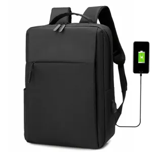 15.6 Inch Laptop Backpack with USB Charging for Men - Waterproof Travel Bag