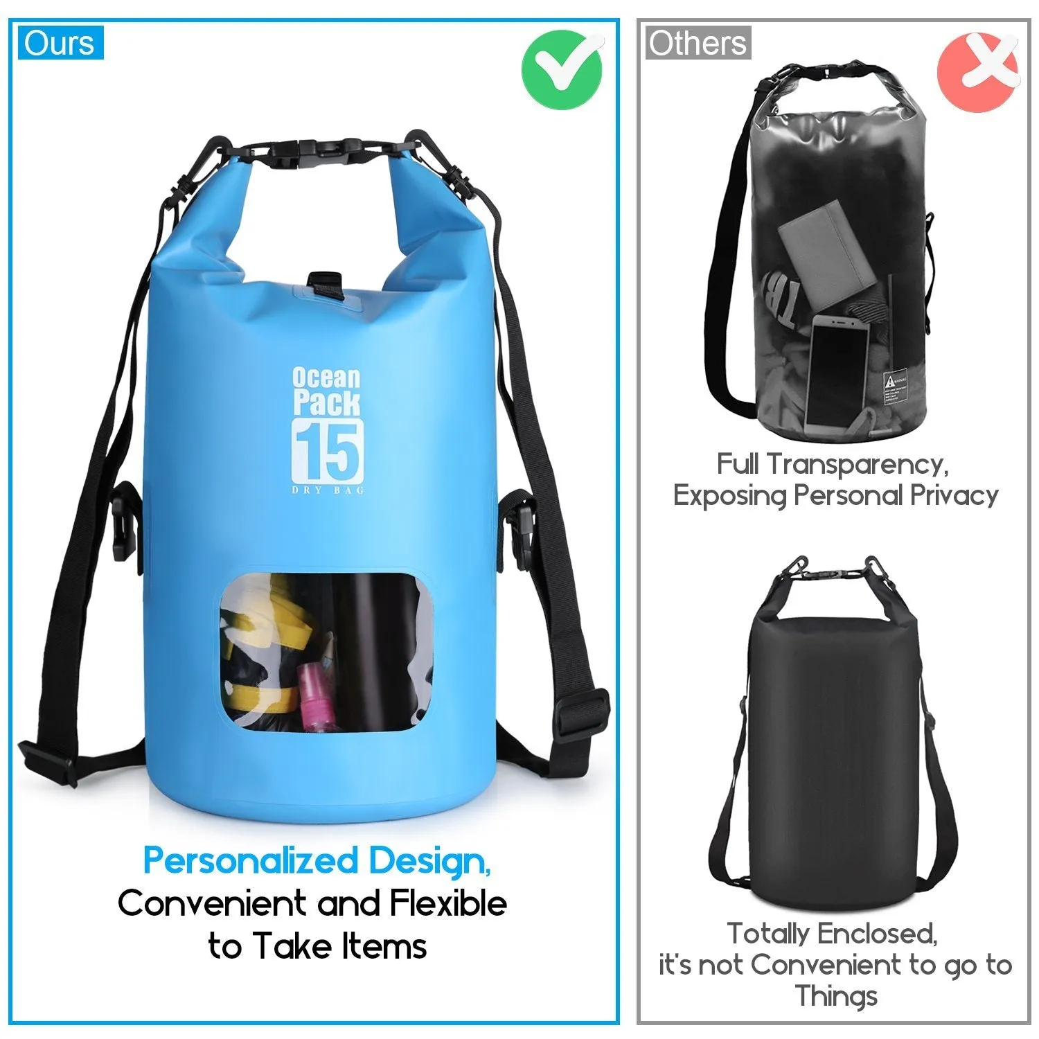 15L Waterproof Lightweight Dry Bag