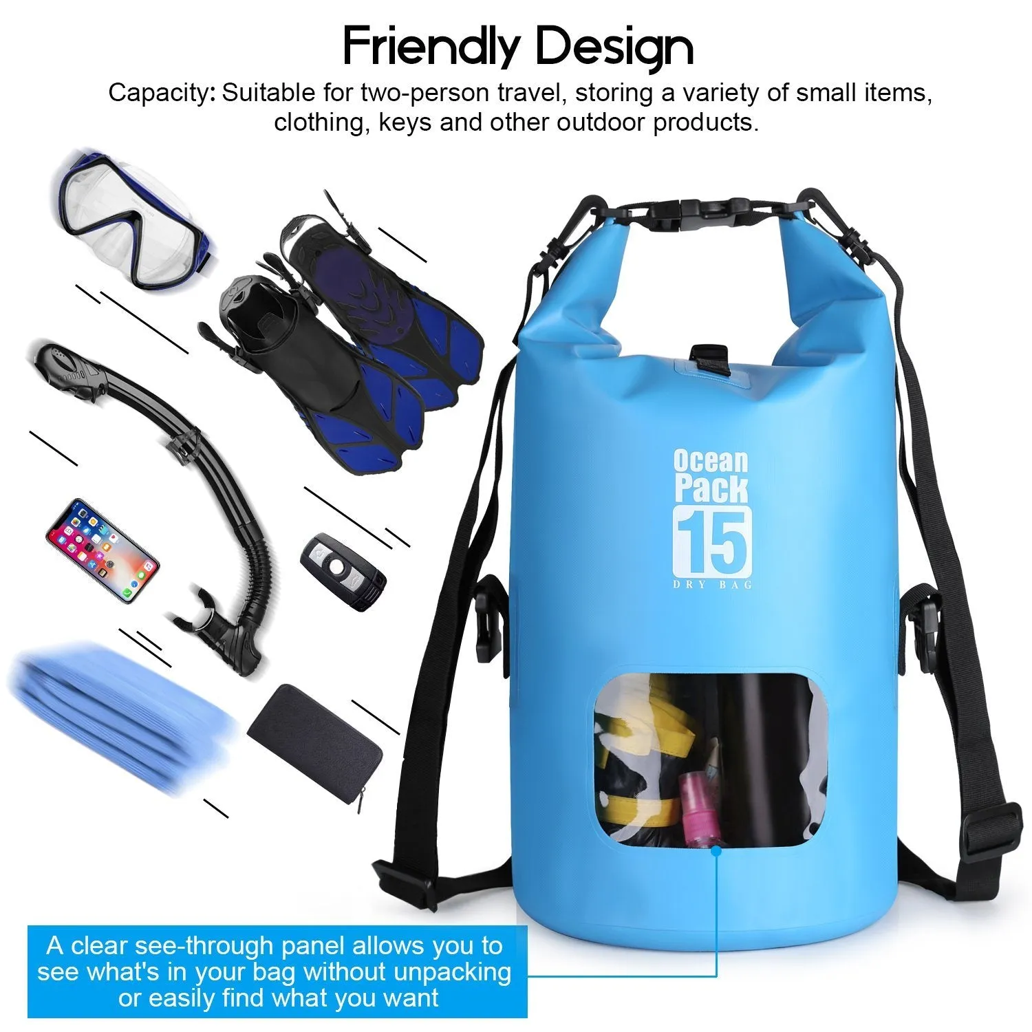 15L Waterproof Lightweight Dry Bag
