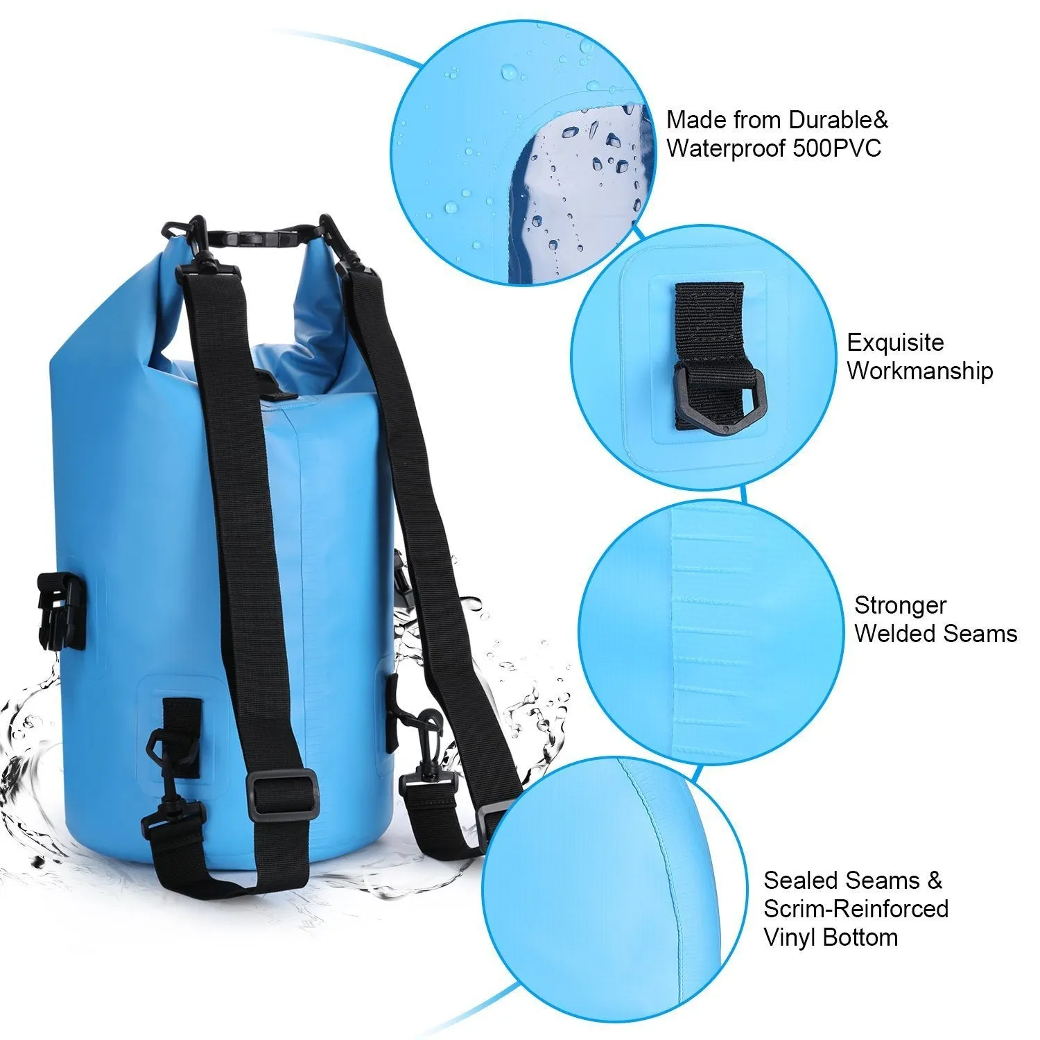 15L Waterproof Lightweight Dry Bag