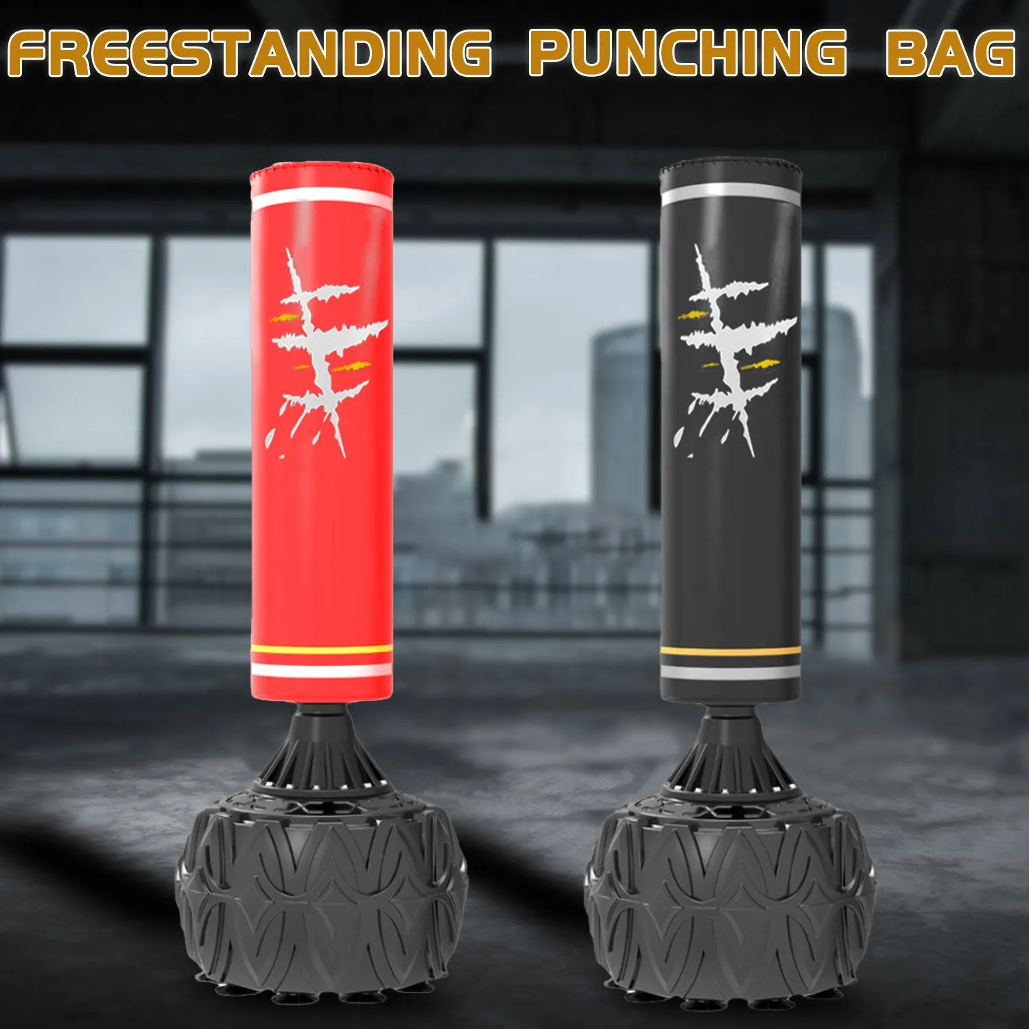 170cm Heavy Boxing Punching Bag Sandbag Free Standing Speed Dummy GYM Kick Training Stand