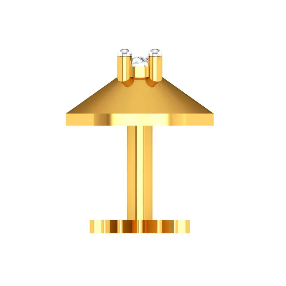 22KT Exclusively Designed Unique Gold Nose Pin
