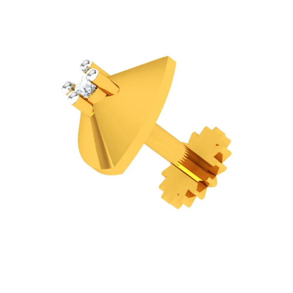 22KT Exclusively Designed Unique Gold Nose Pin