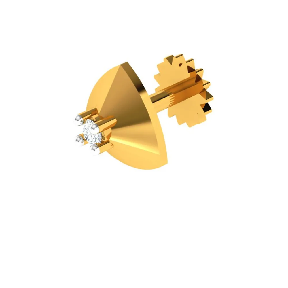 22KT Exclusively Designed Unique Gold Nose Pin