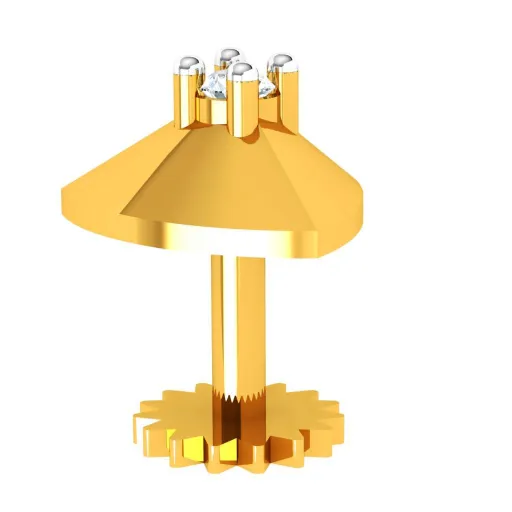 22KT Exclusively Designed Unique Gold Nose Pin