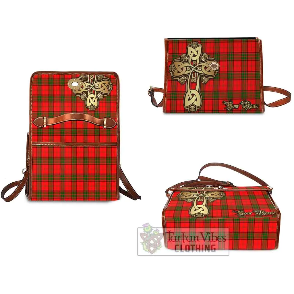 Adair Tartan Waterproof Canvas Bag Golden Thistle Celtic Cross Style