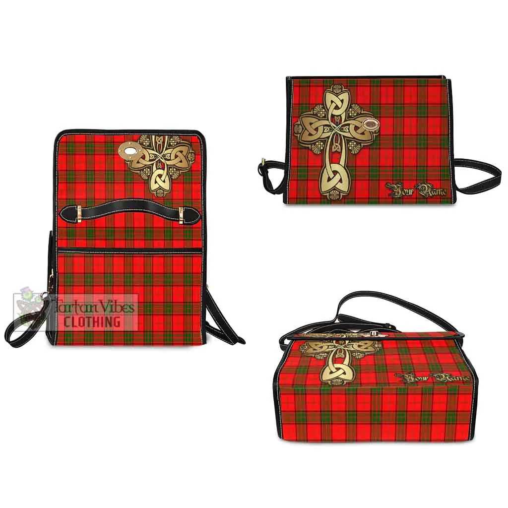 Adair Tartan Waterproof Canvas Bag Golden Thistle Celtic Cross Style