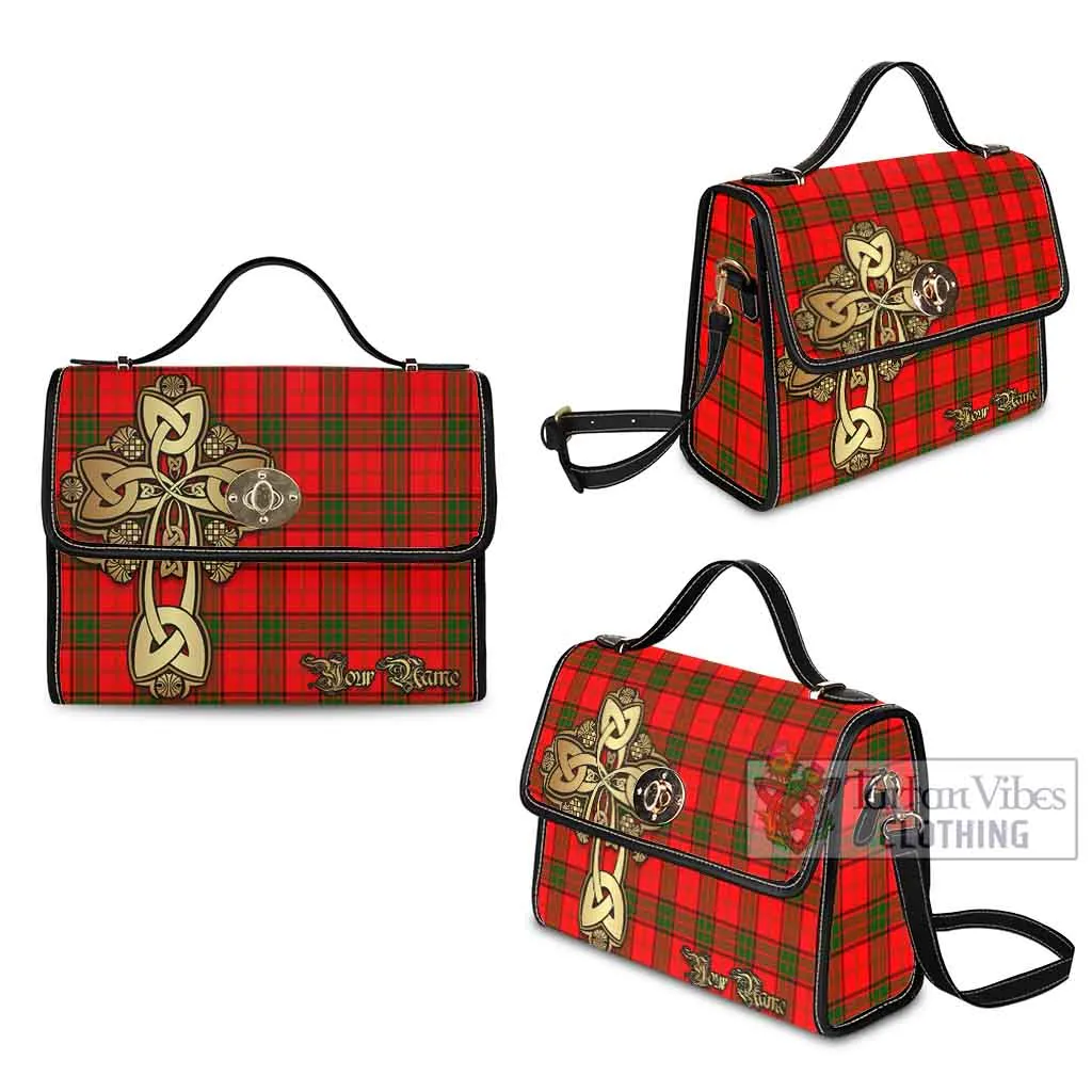 Adair Tartan Waterproof Canvas Bag Golden Thistle Celtic Cross Style