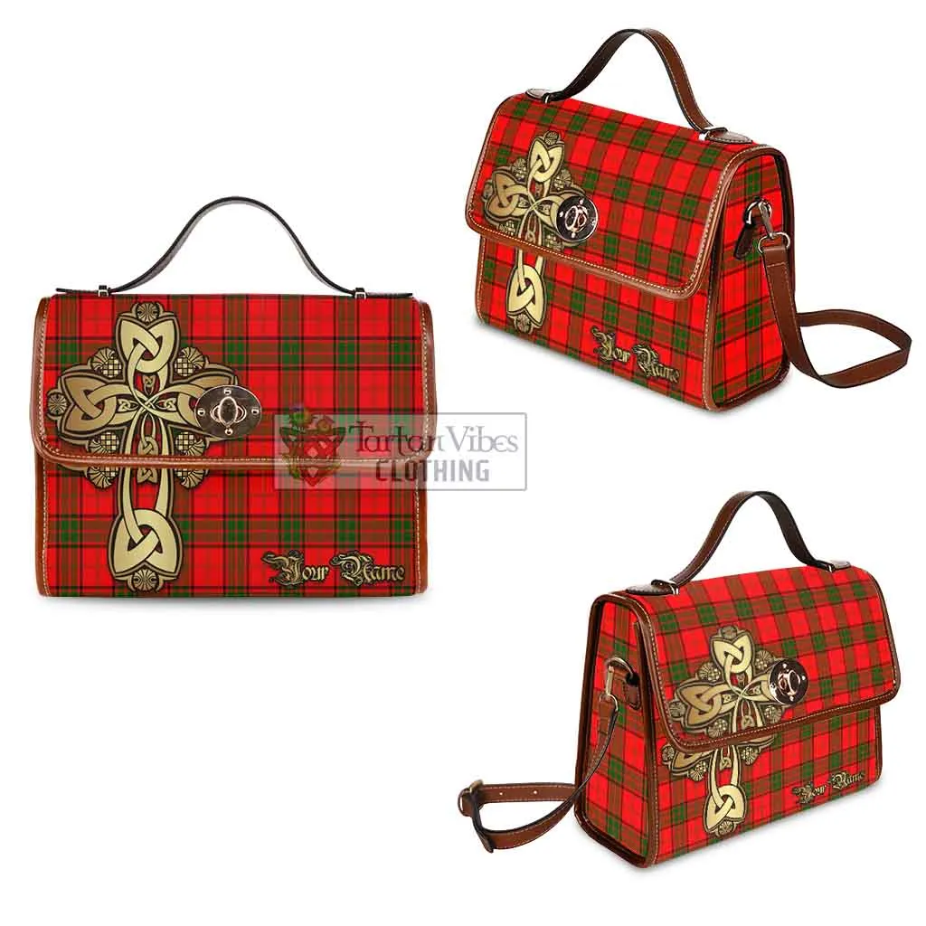 Adair Tartan Waterproof Canvas Bag Golden Thistle Celtic Cross Style