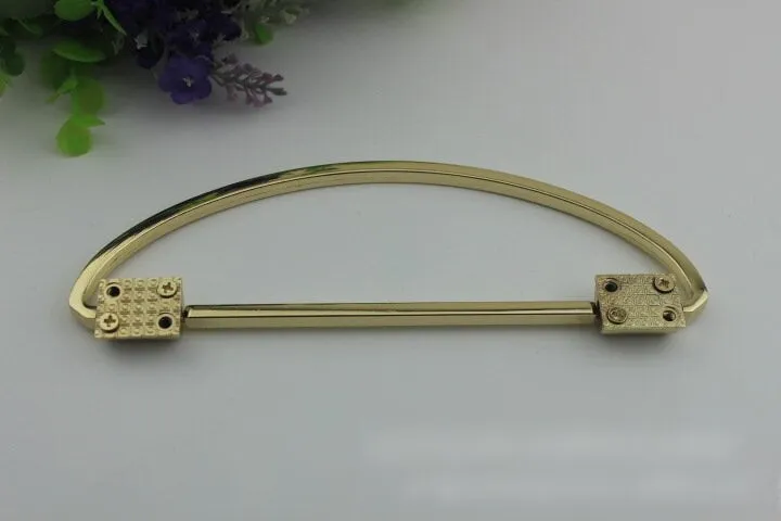 Arc Strap Handles Connector 6 3/8" 160mm Lock Buckle Gold Hardware Leather Purse Bag Handbag Clutch Backpack Diy Supplies