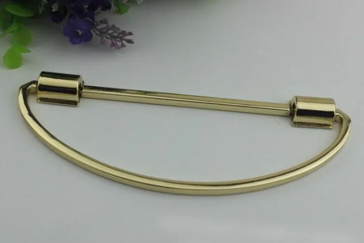 Arc Strap Handles Connector 6 3/8" 160mm Lock Buckle Gold Hardware Leather Purse Bag Handbag Clutch Backpack Diy Supplies