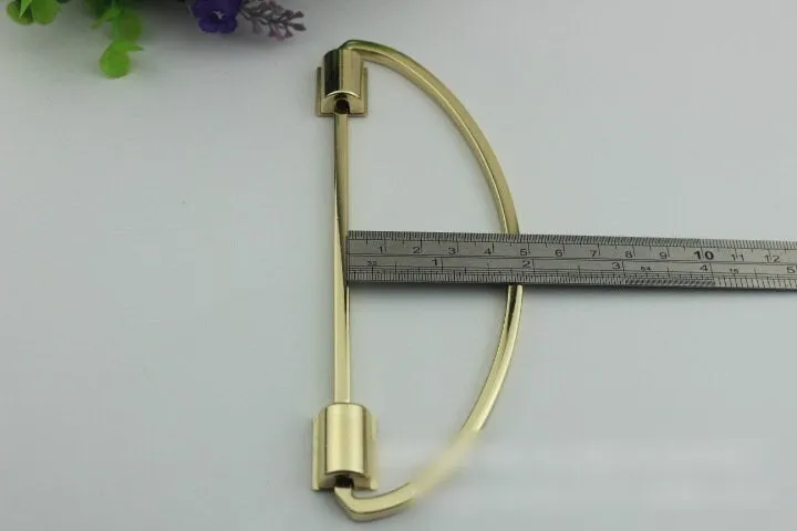 Arc Strap Handles Connector 6 3/8" 160mm Lock Buckle Gold Hardware Leather Purse Bag Handbag Clutch Backpack Diy Supplies