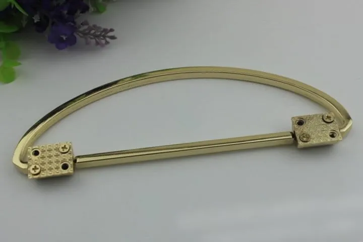 Arc Strap Handles Connector 6 3/8" 160mm Lock Buckle Gold Hardware Leather Purse Bag Handbag Clutch Backpack Diy Supplies