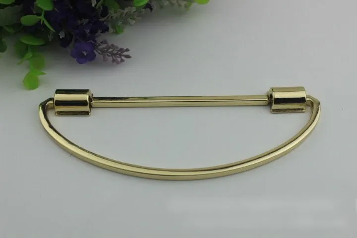 Arc Strap Handles Connector 6 3/8" 160mm Lock Buckle Gold Hardware Leather Purse Bag Handbag Clutch Backpack Diy Supplies