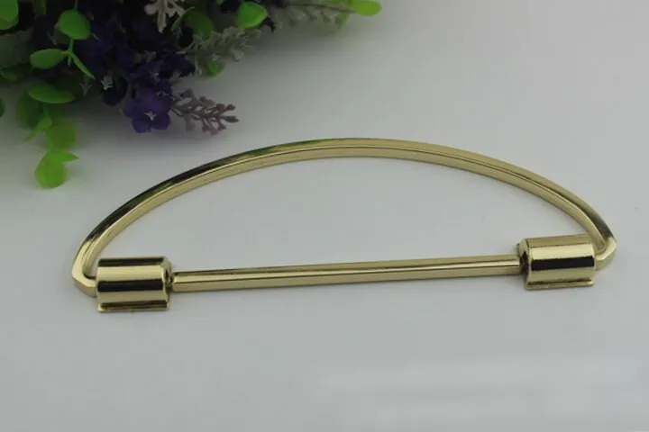 Arc Strap Handles Connector 6 3/8" 160mm Lock Buckle Gold Hardware Leather Purse Bag Handbag Clutch Backpack Diy Supplies