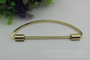 Arc Strap Handles Connector 6 3/8" 160mm Lock Buckle Gold Hardware Leather Purse Bag Handbag Clutch Backpack Diy Supplies