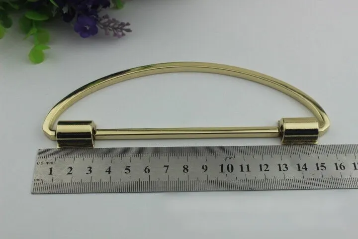Arc Strap Handles Connector 6 3/8" 160mm Lock Buckle Gold Hardware Leather Purse Bag Handbag Clutch Backpack Diy Supplies