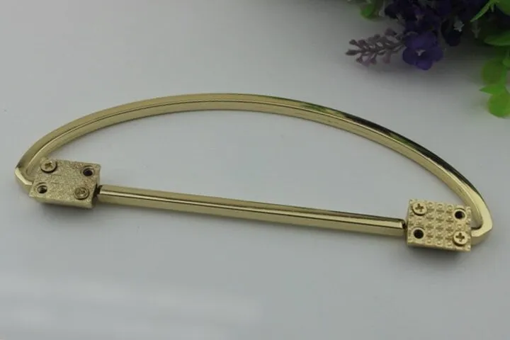 Arc Strap Handles Connector 6 3/8" 160mm Lock Buckle Gold Hardware Leather Purse Bag Handbag Clutch Backpack Diy Supplies