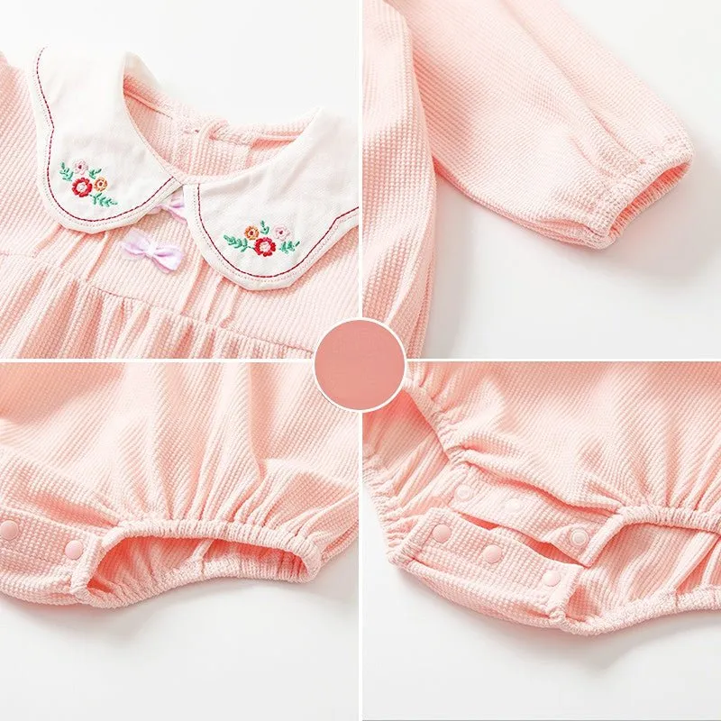 Baby Girl Pink Long Sleeve Onesie with Hat Set