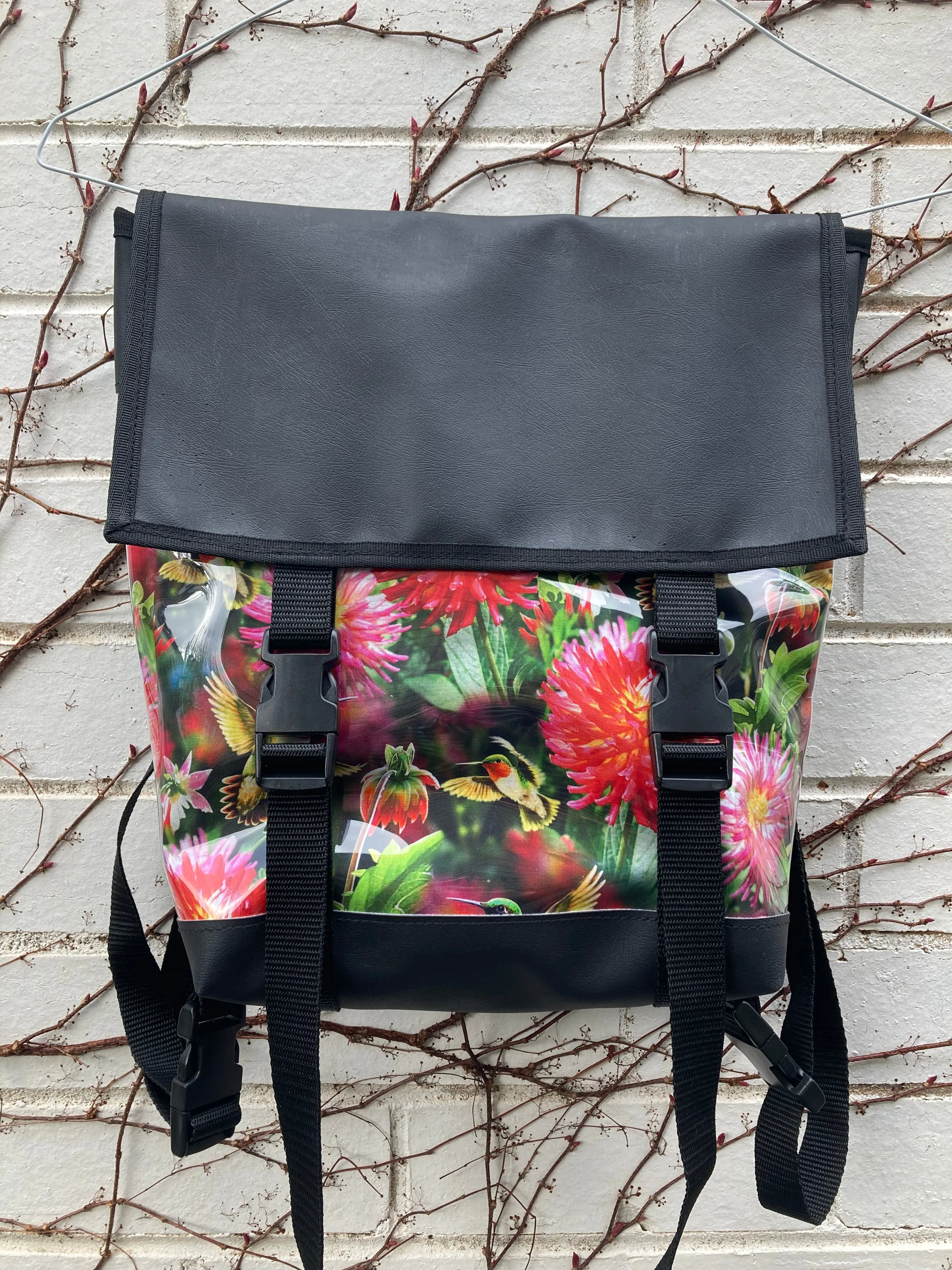 Backpack/ Shoulder Bag - Fields Of Dahlias