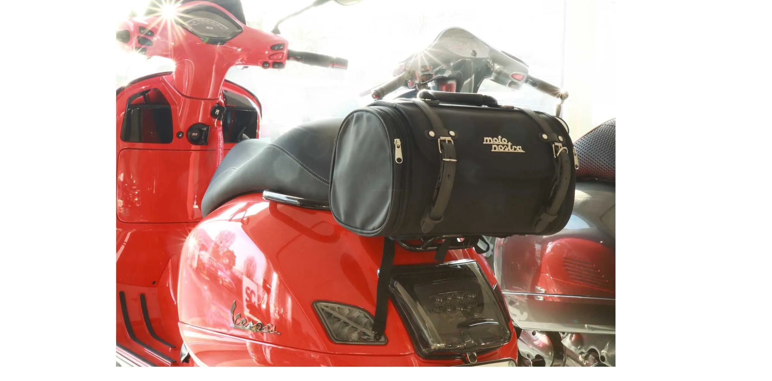 Bag/ Case Small for Carrier MOTO NOSTRA Black | Vespa GTS/GTV/ LX/LXV/ ET4/S/ Sprint/ Primavera 125-300cc