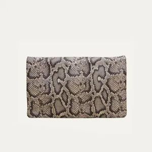 Belt Bag |Tan and Brown Snake Print Leather "The Stevie"
