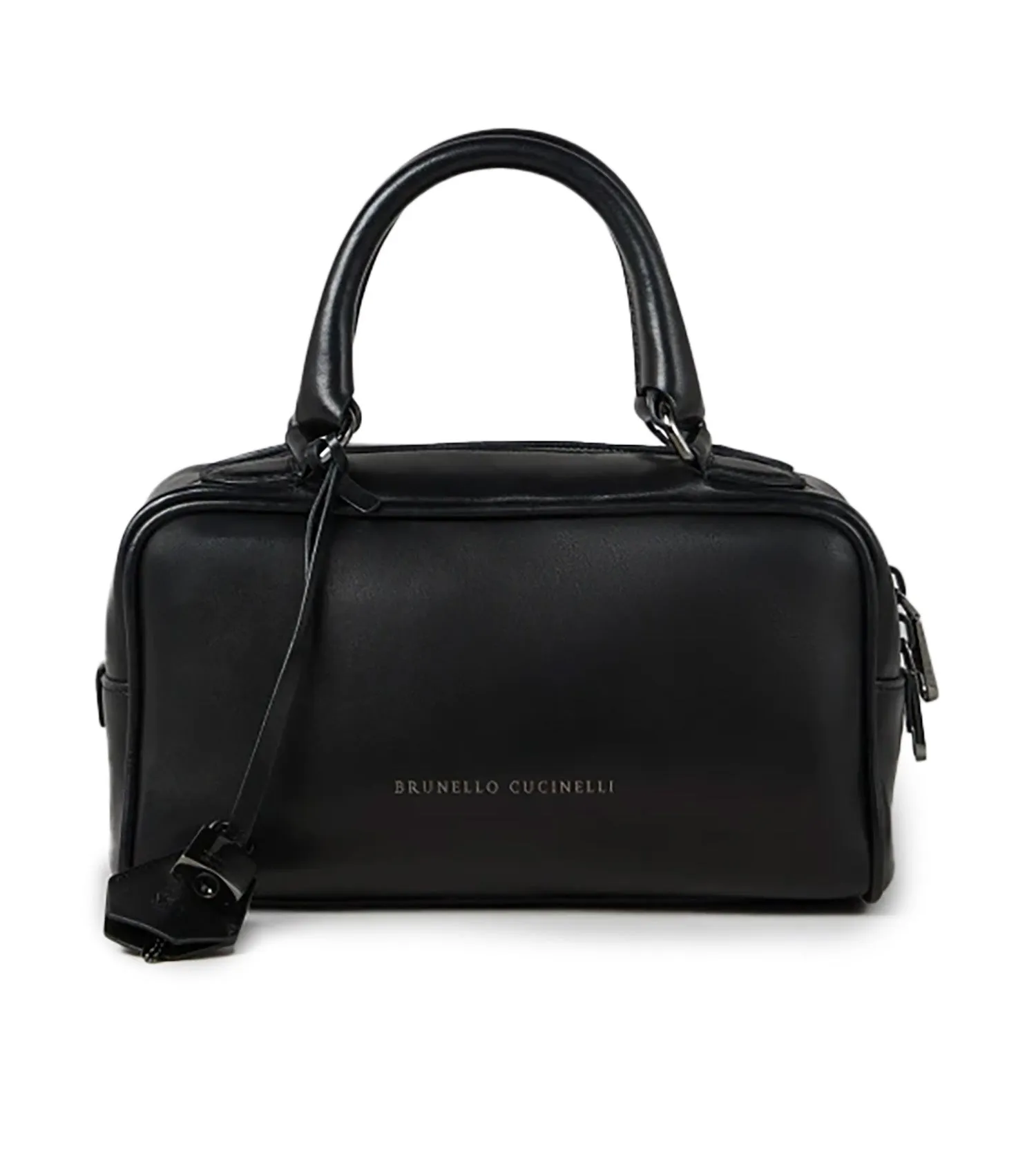 BRUNELLO CUCINELLI Glossy Nappa Boston Top Handle Bag