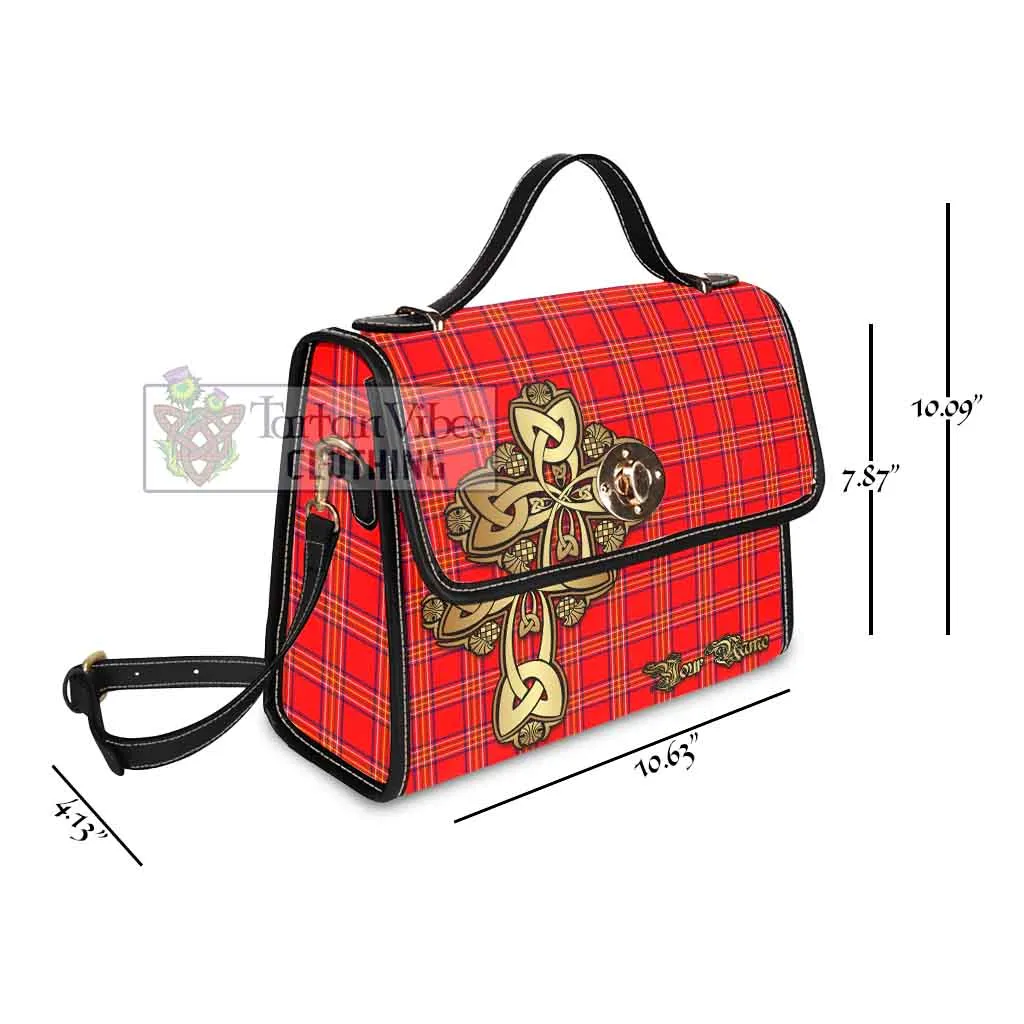 Burnett Tartan Waterproof Canvas Bag Golden Thistle Celtic Cross Style