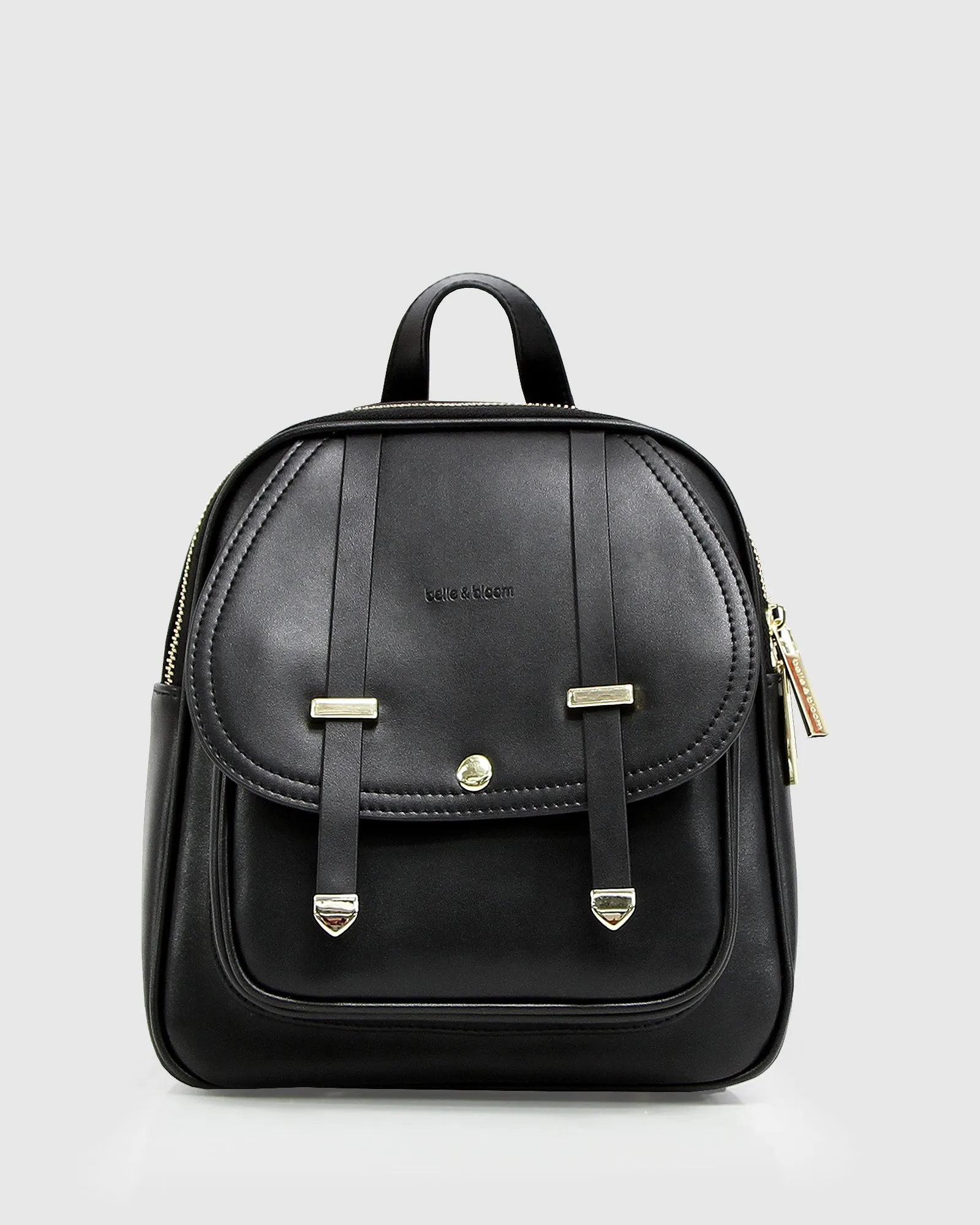 Camila Leather Backpack - Black