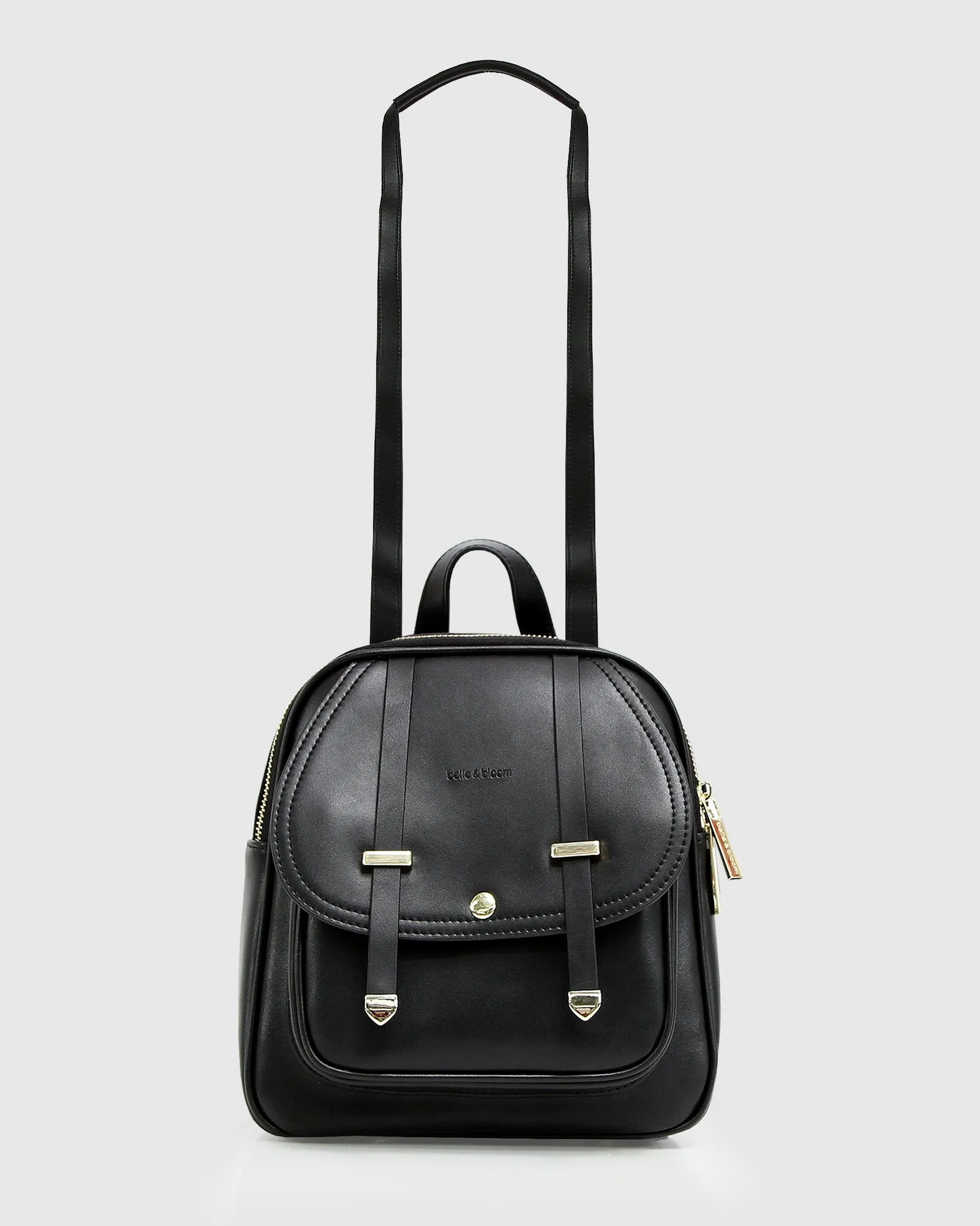 Camila Leather Backpack - Black