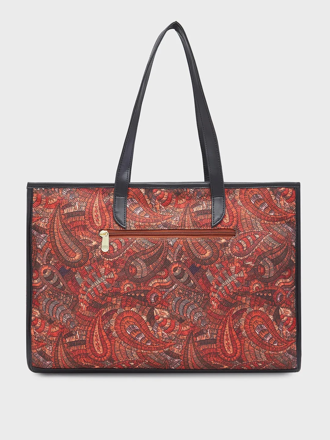 Caprese Kaya Tote Large Printed Womens Handbag Red