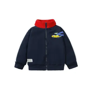 Car Print Design Casual Cotton Jacket for Winter