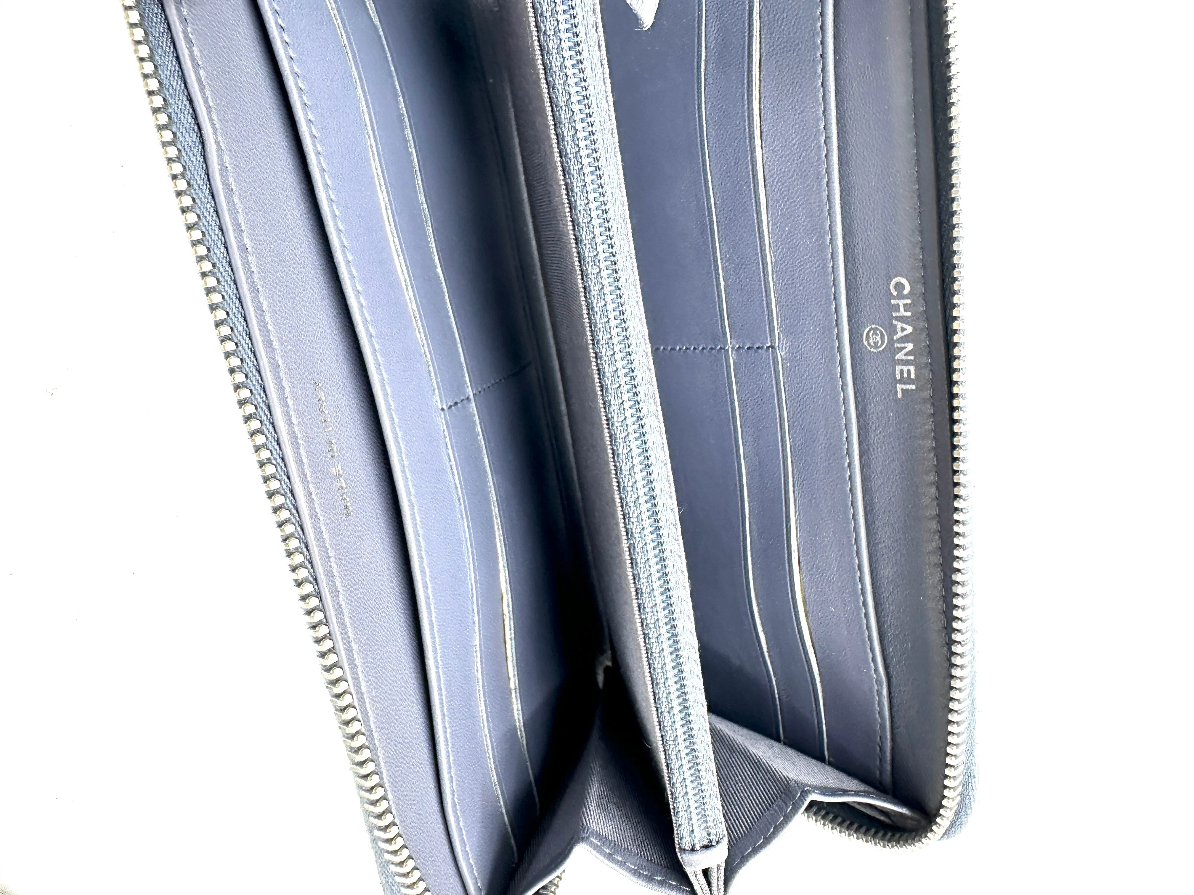 CC Slate Blue SHW Zippy Long Wallet