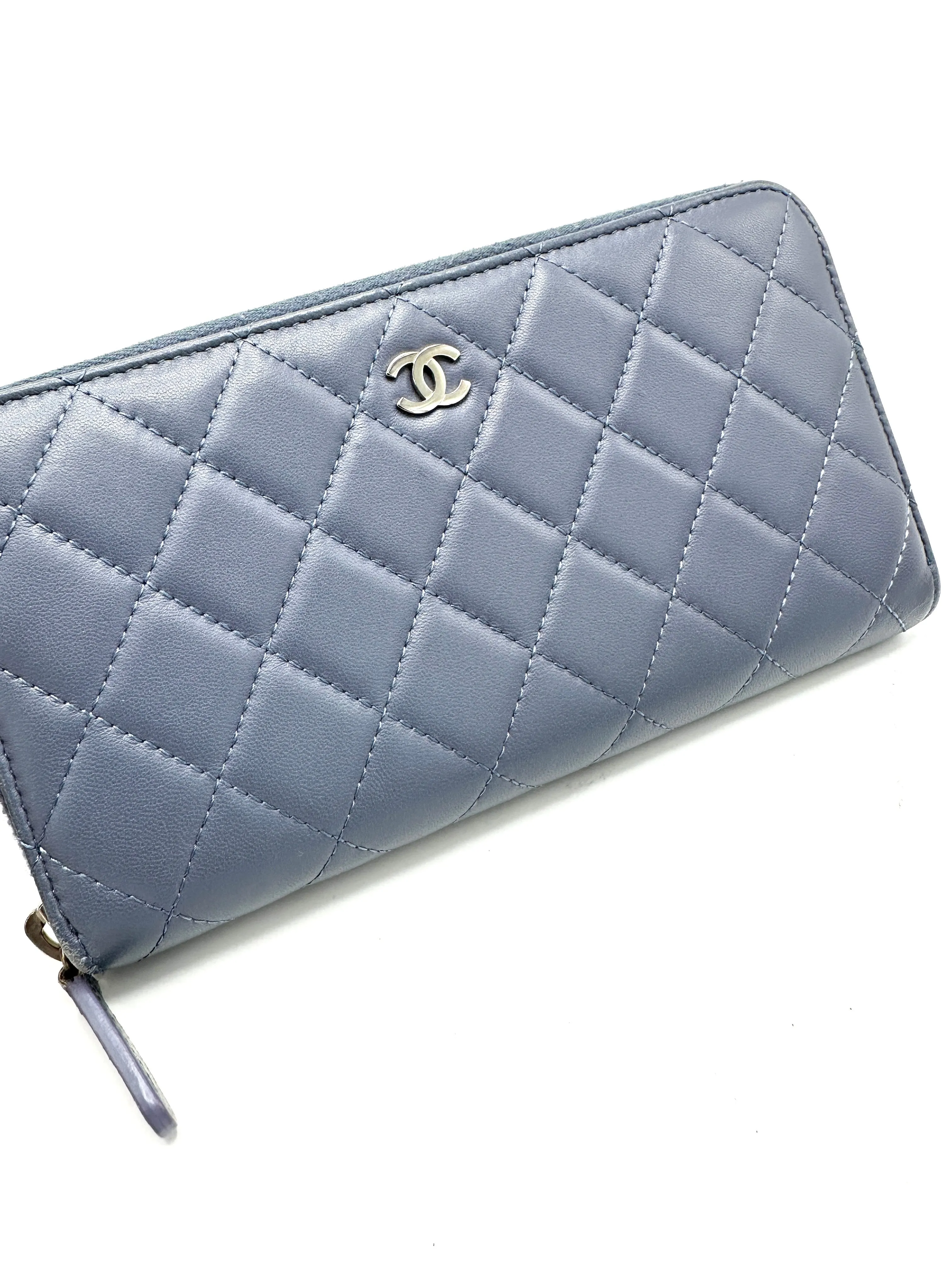 CC Slate Blue SHW Zippy Long Wallet