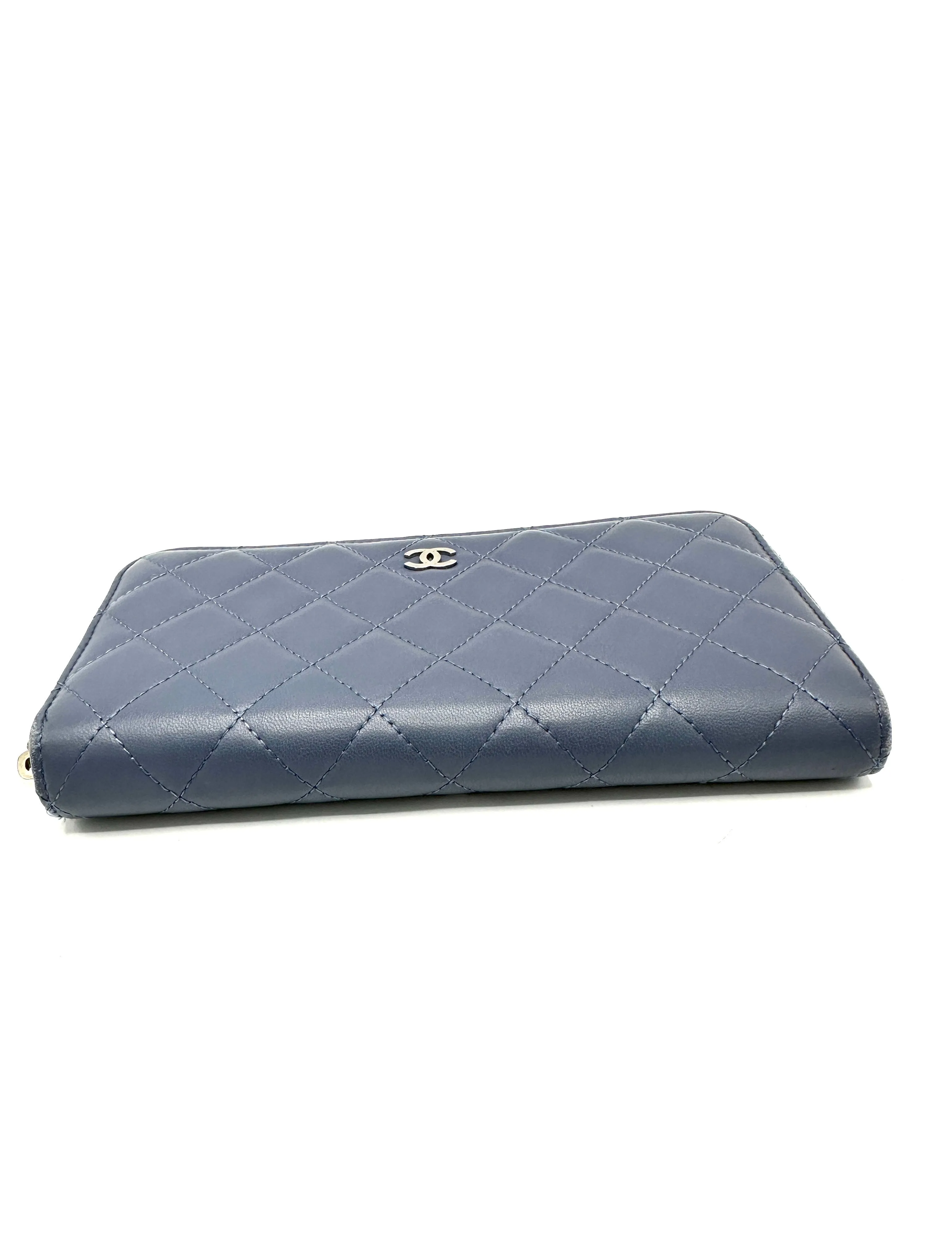 CC Slate Blue SHW Zippy Long Wallet