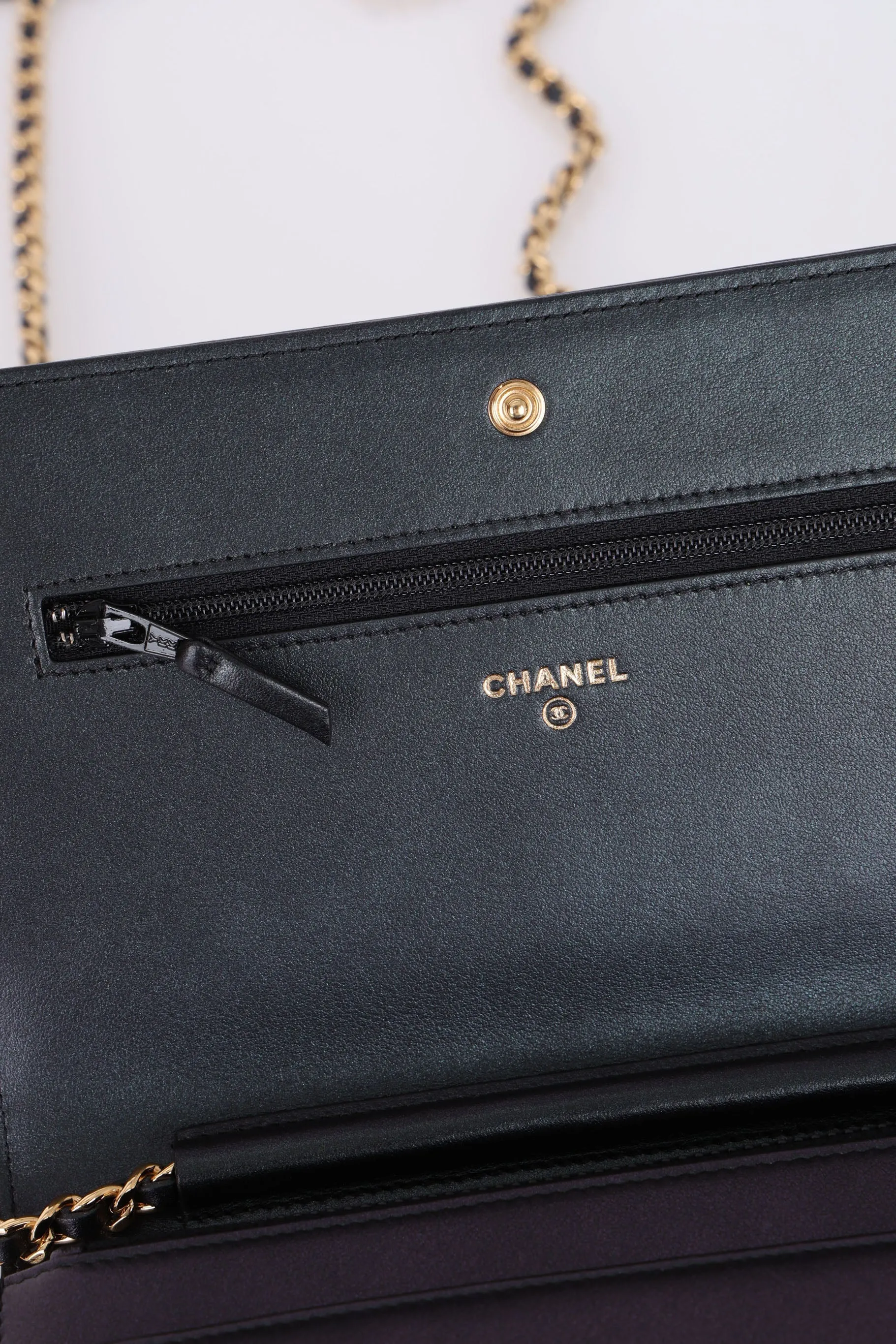 Chanel 2018 Iridescent Velvet Wallet on Chain