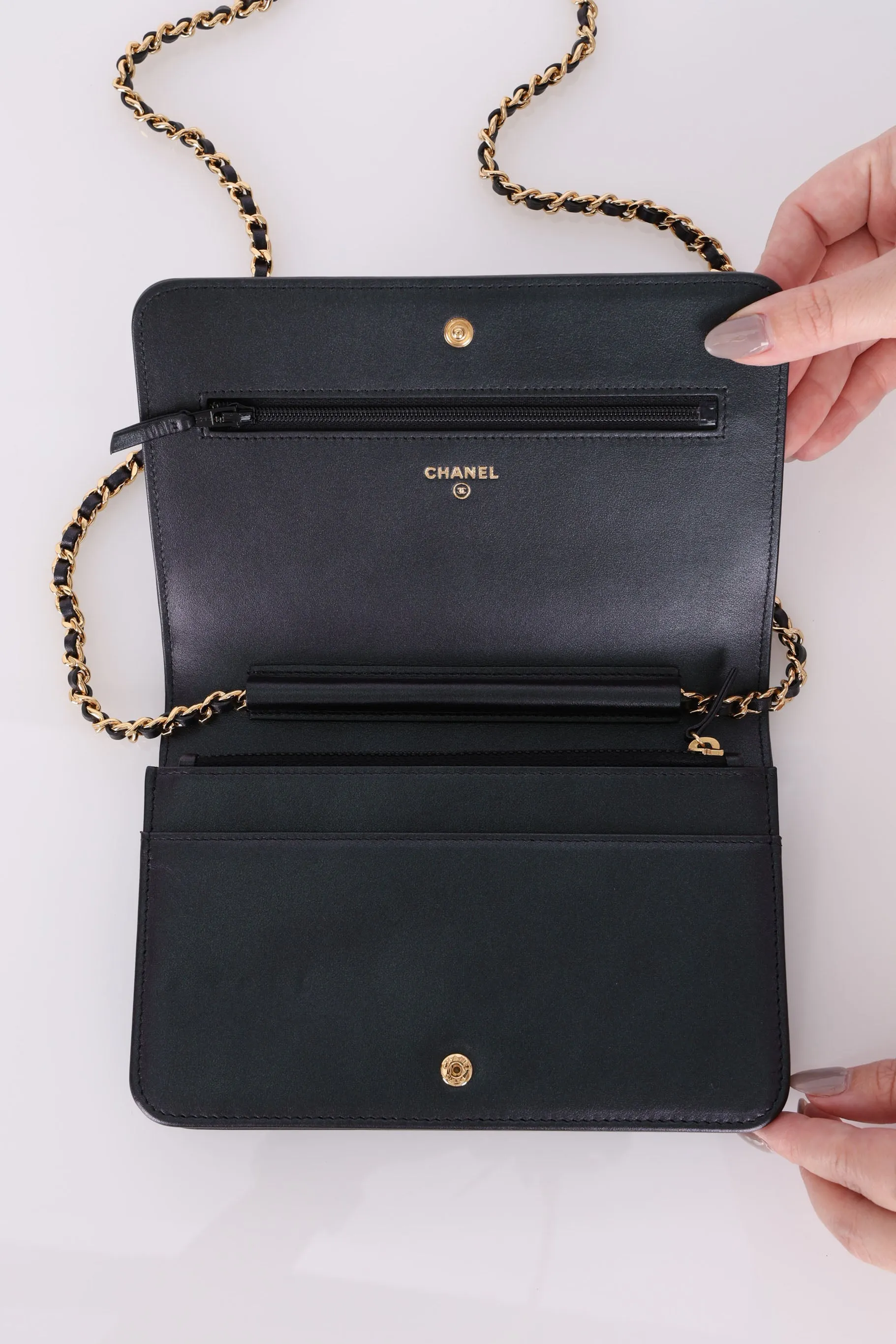 Chanel 2018 Iridescent Velvet Wallet on Chain