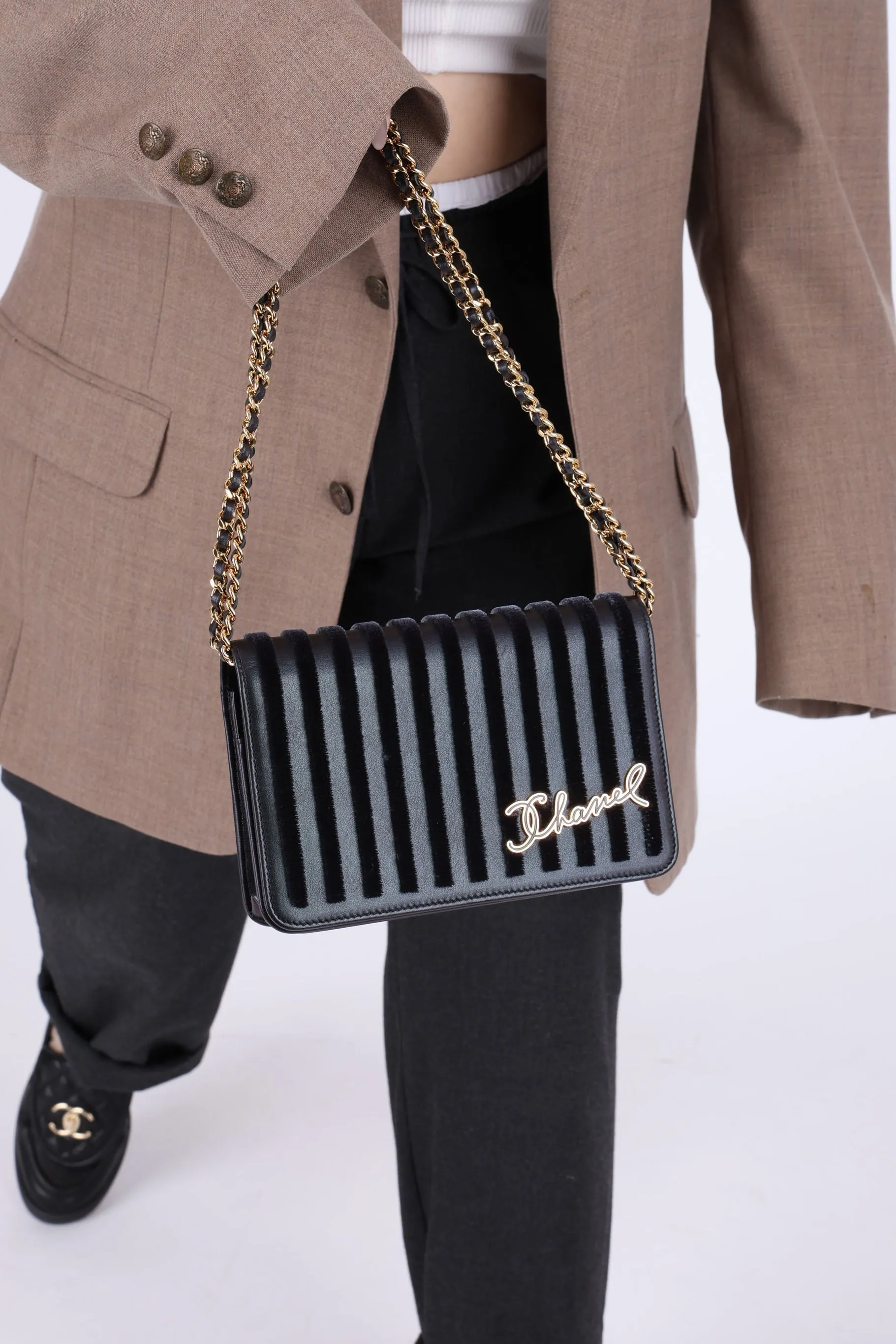 Chanel 2018 Iridescent Velvet Wallet on Chain