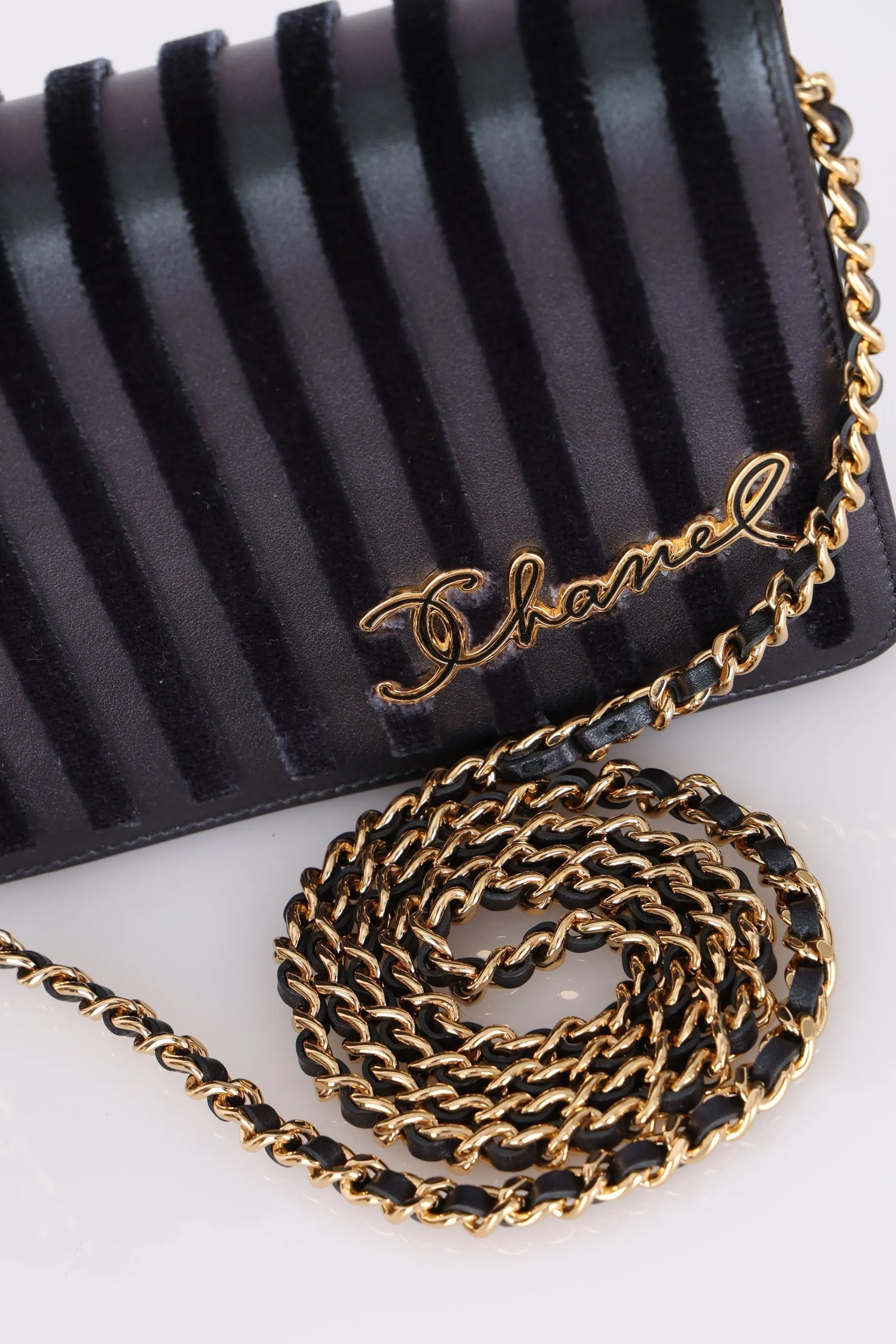 Chanel 2018 Iridescent Velvet Wallet on Chain