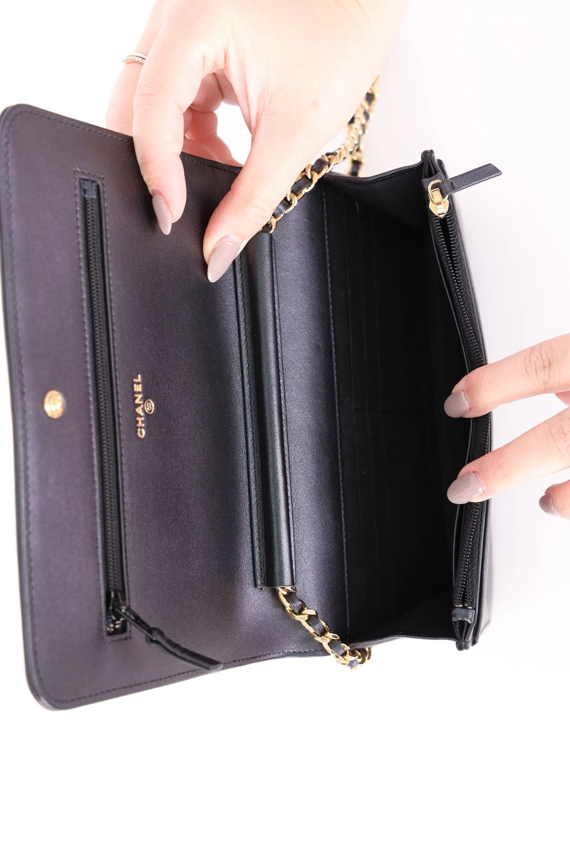 Chanel 2018 Iridescent Velvet Wallet on Chain