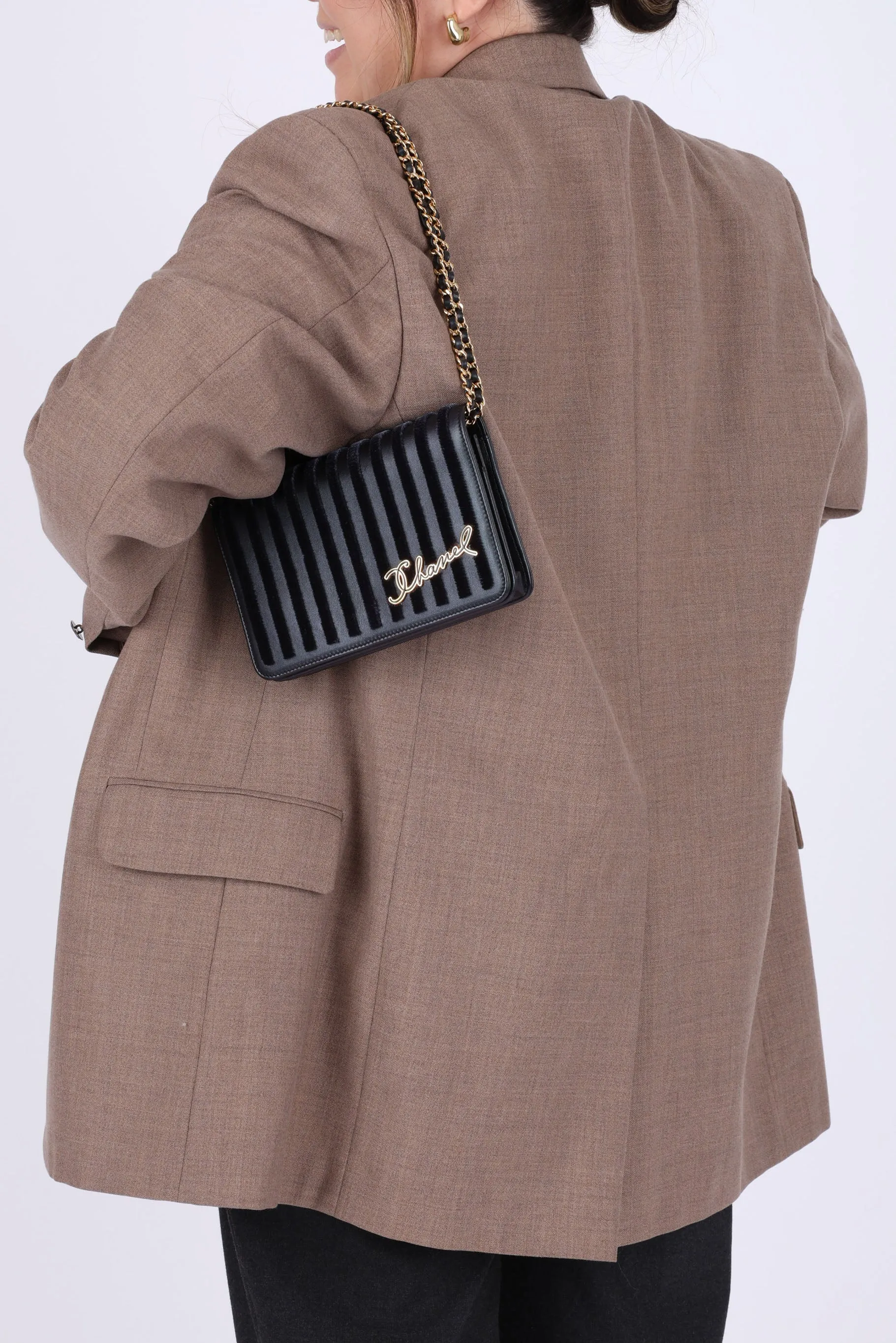 Chanel 2018 Iridescent Velvet Wallet on Chain