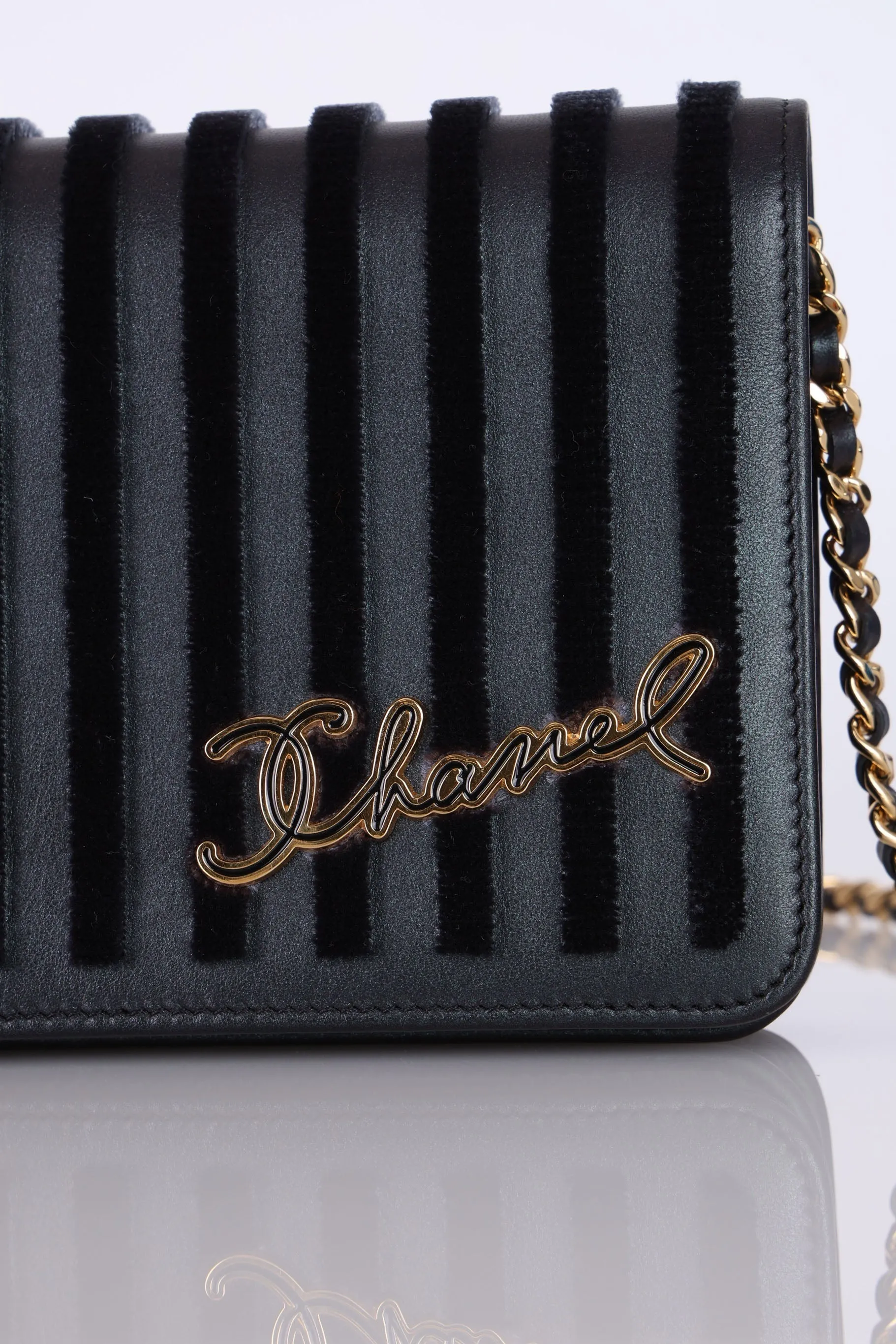 Chanel 2018 Iridescent Velvet Wallet on Chain