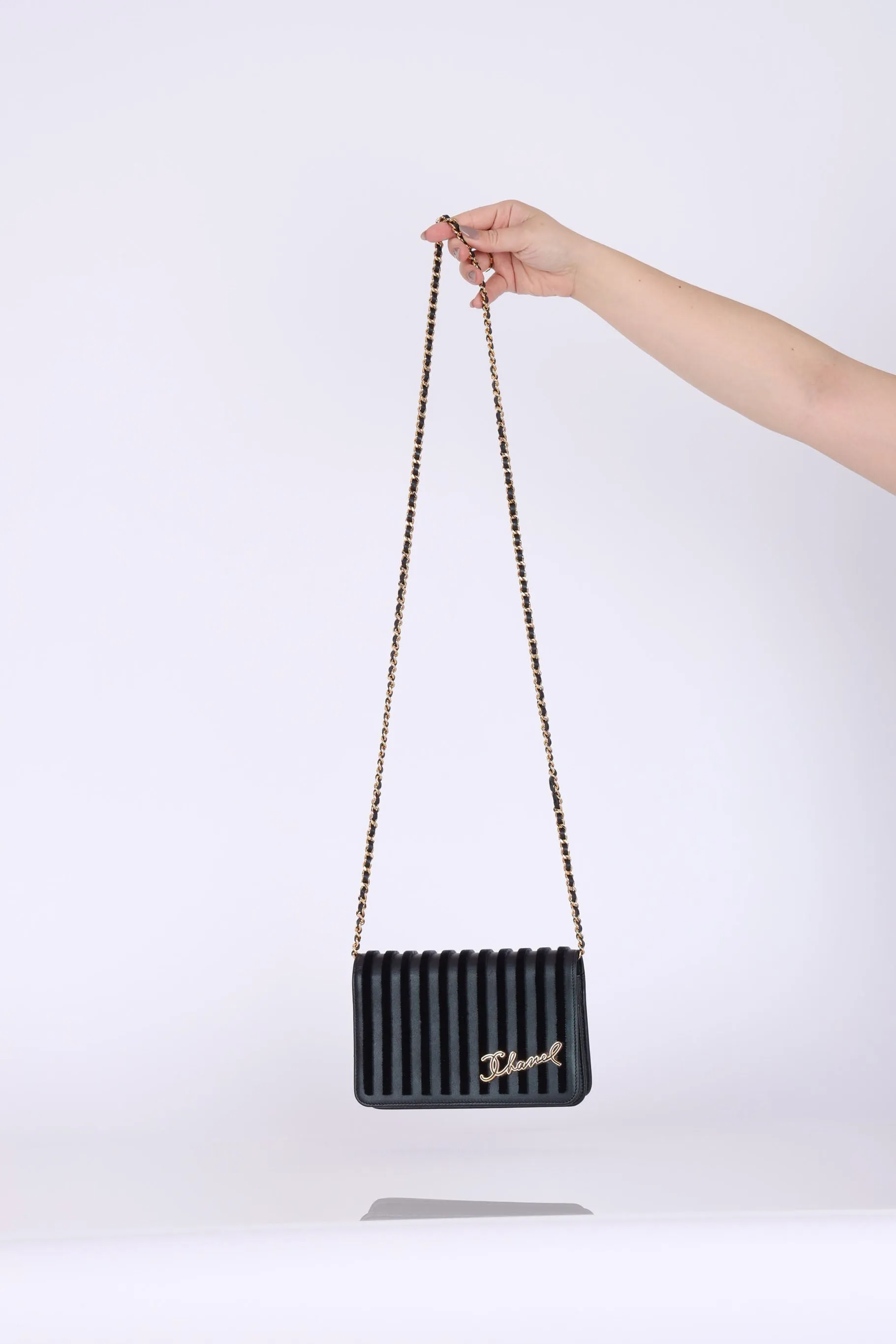 Chanel 2018 Iridescent Velvet Wallet on Chain
