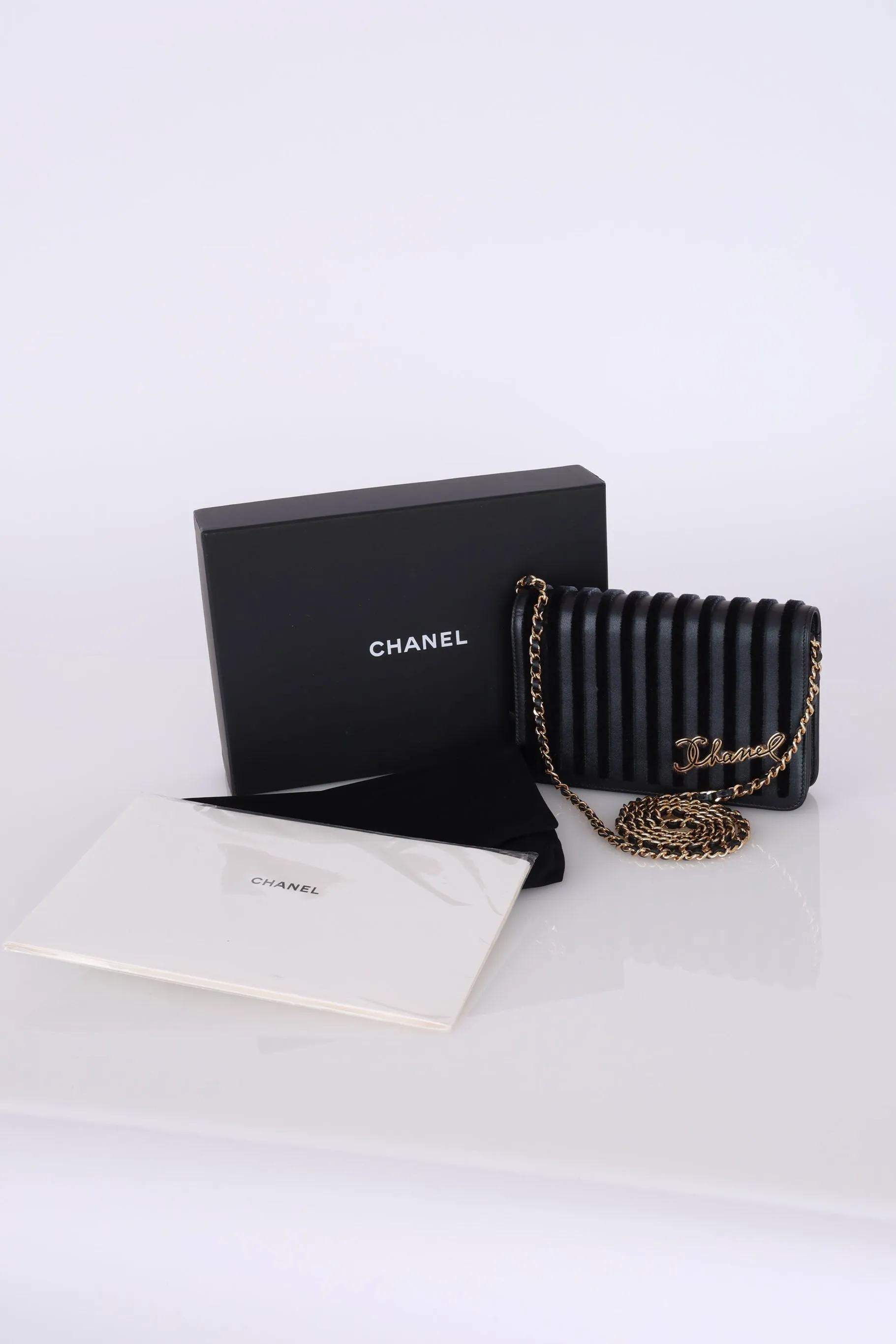 Chanel 2018 Iridescent Velvet Wallet on Chain