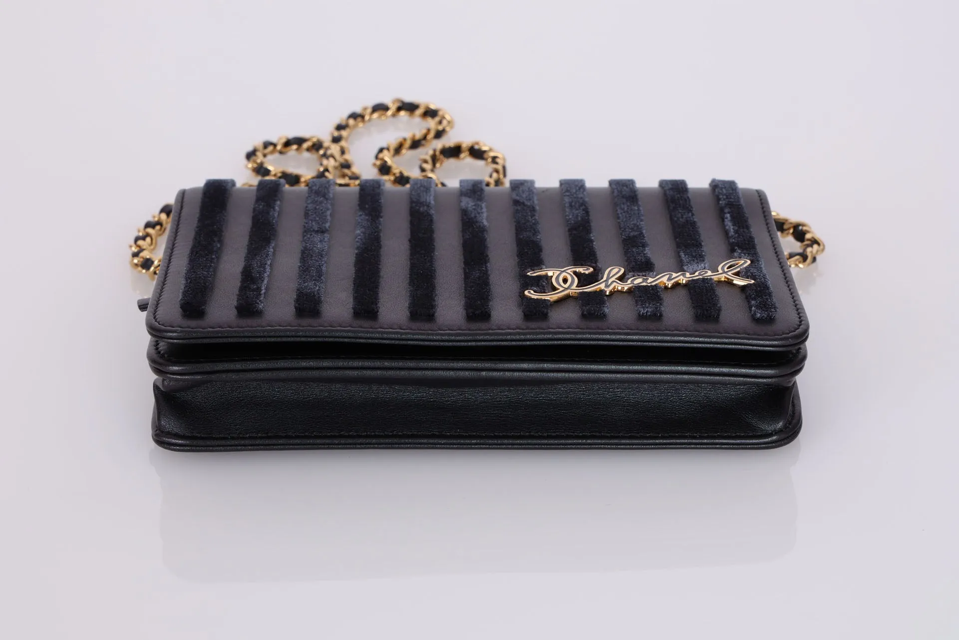 Chanel 2018 Iridescent Velvet Wallet on Chain