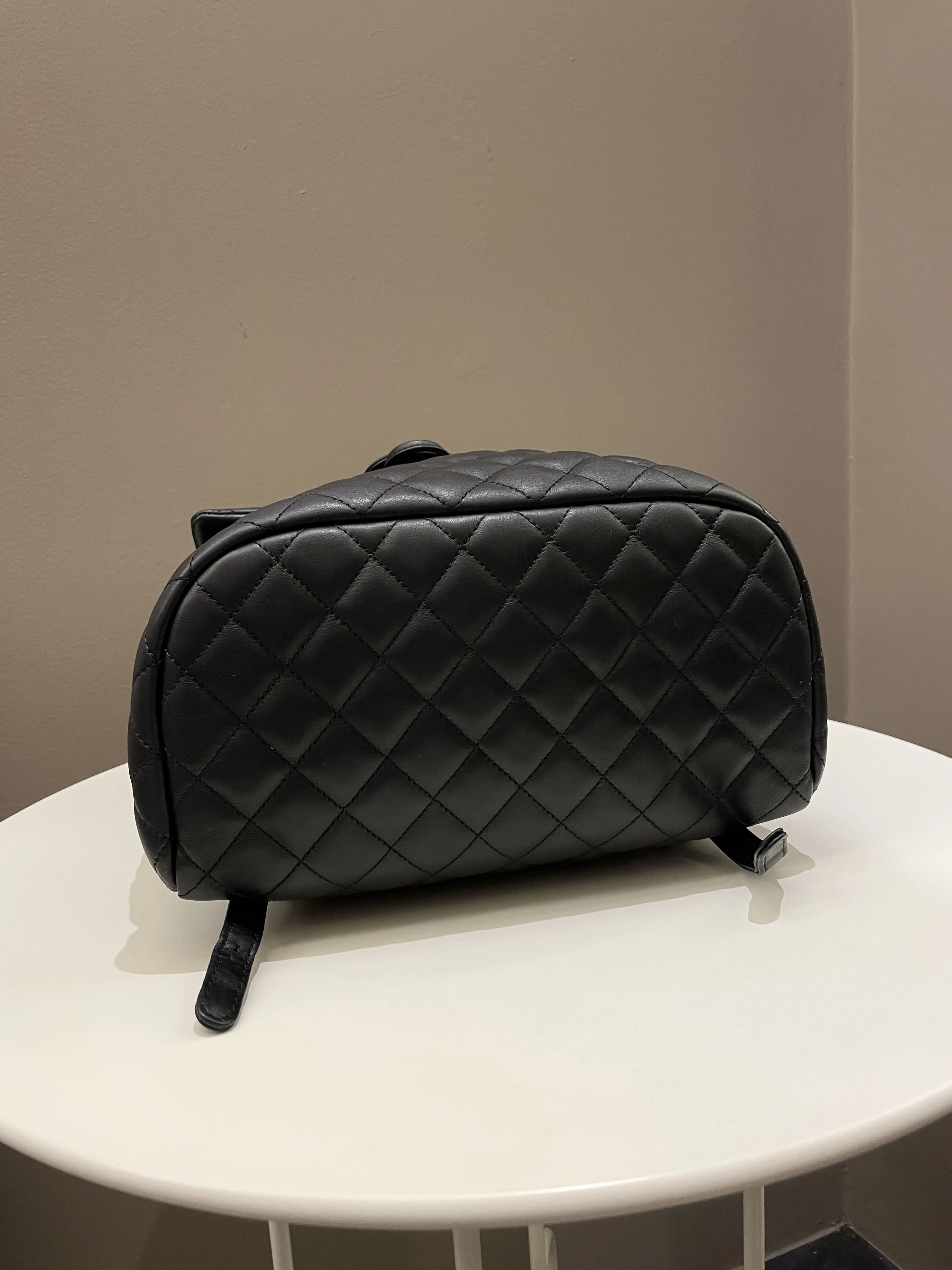Chanel Quilted Urban Spirit Backpack Black Calfskin