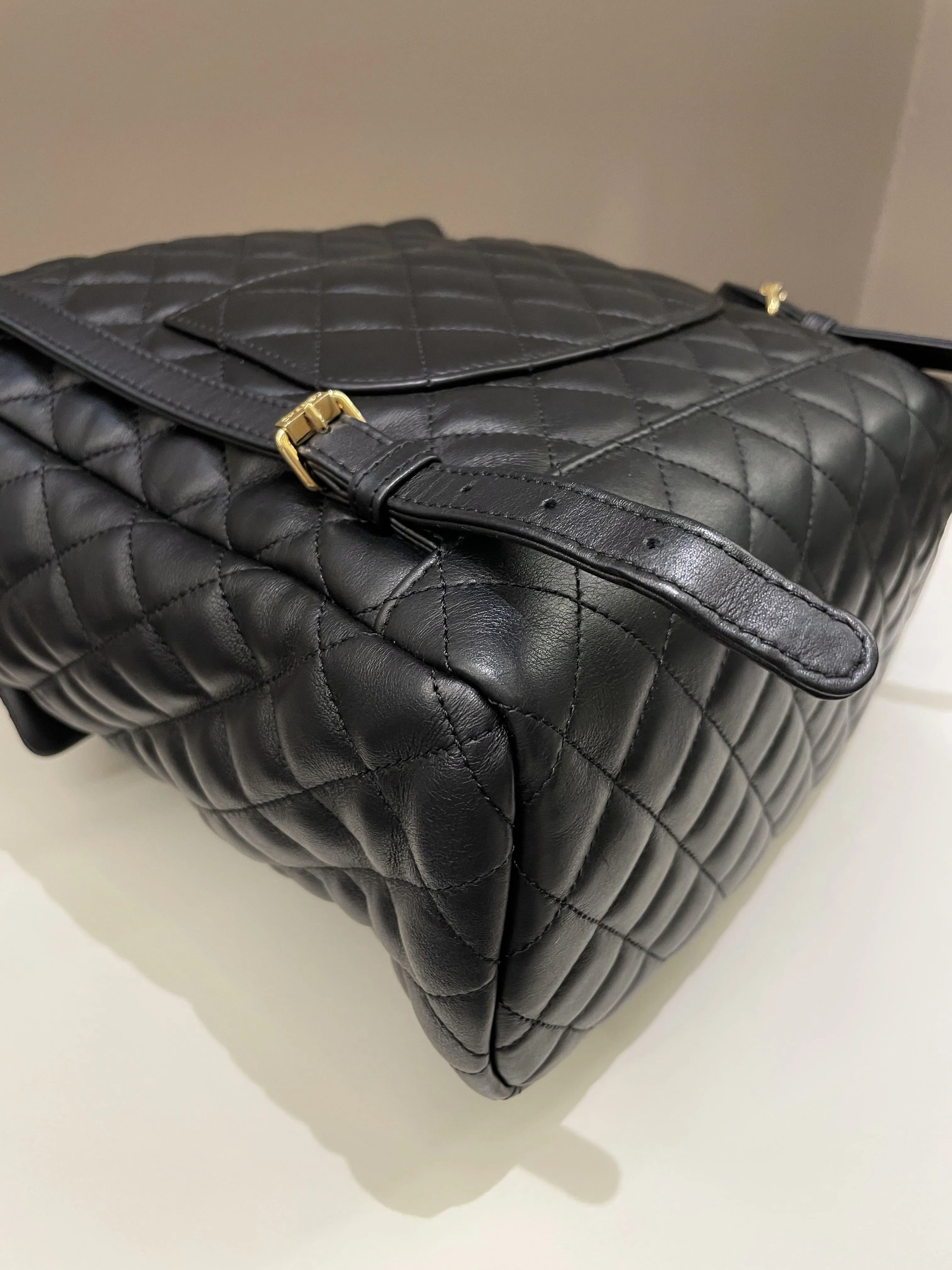 Chanel Quilted Urban Spirit Backpack Black Calfskin