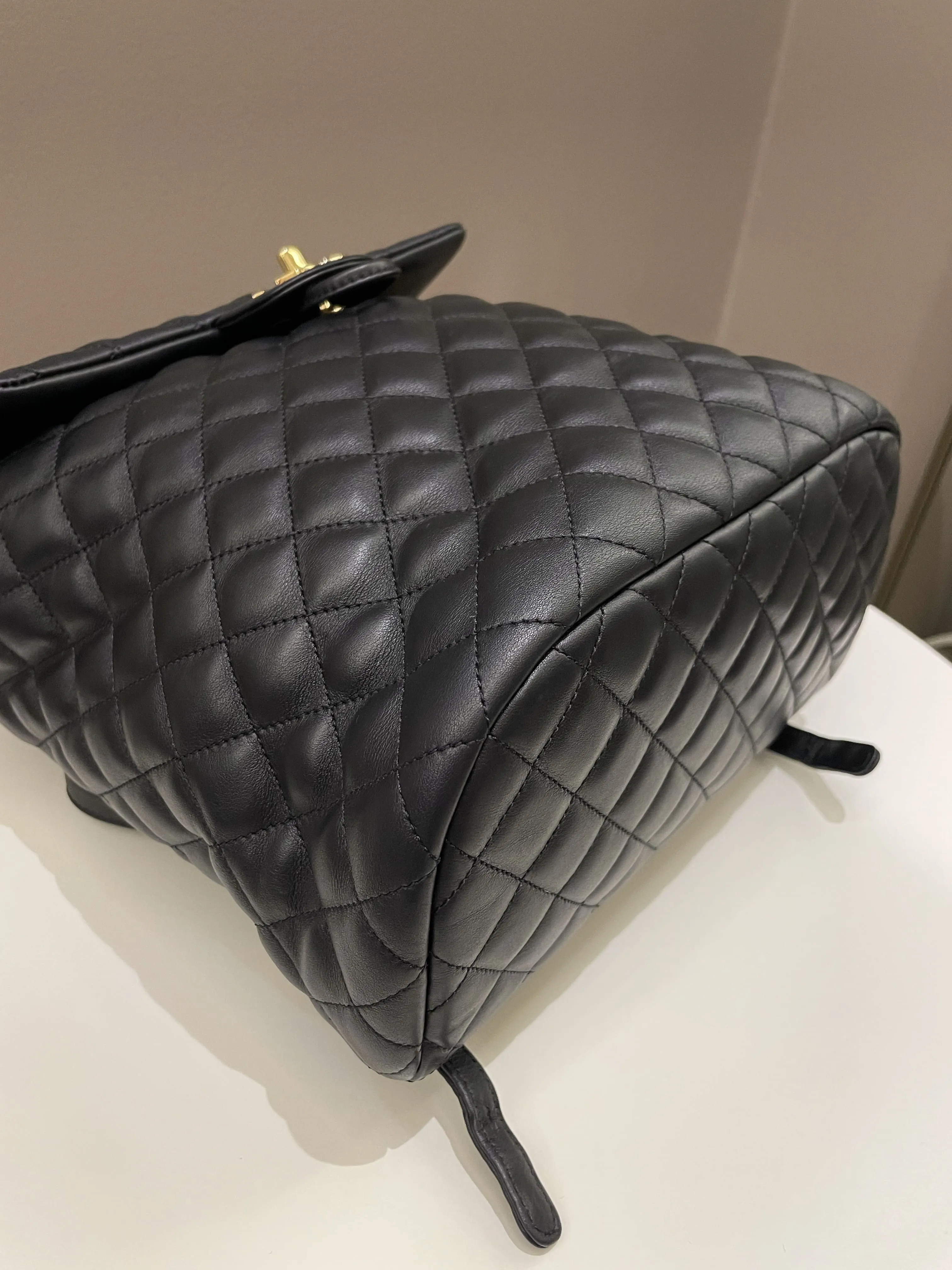 Chanel Quilted Urban Spirit Backpack Black Calfskin