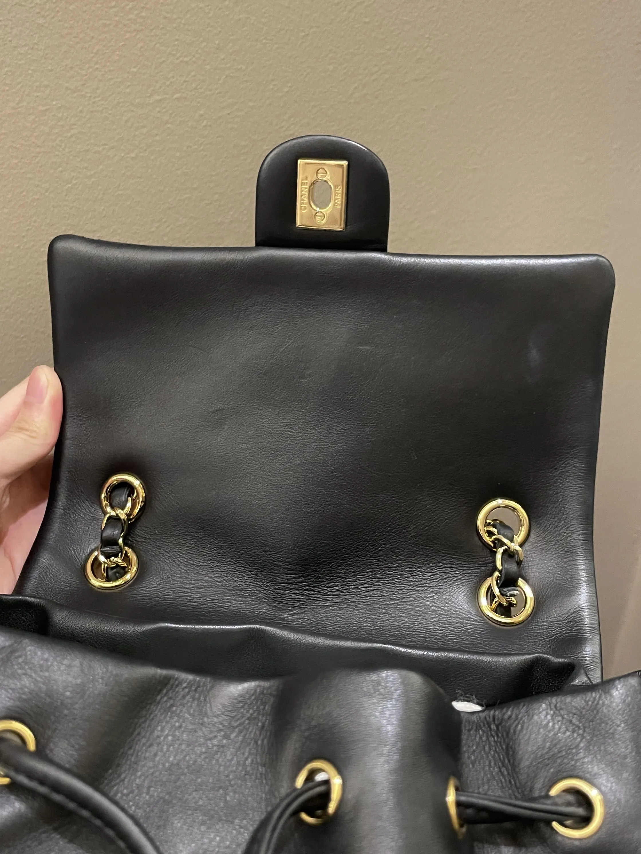 Chanel Quilted Urban Spirit Backpack Black Calfskin