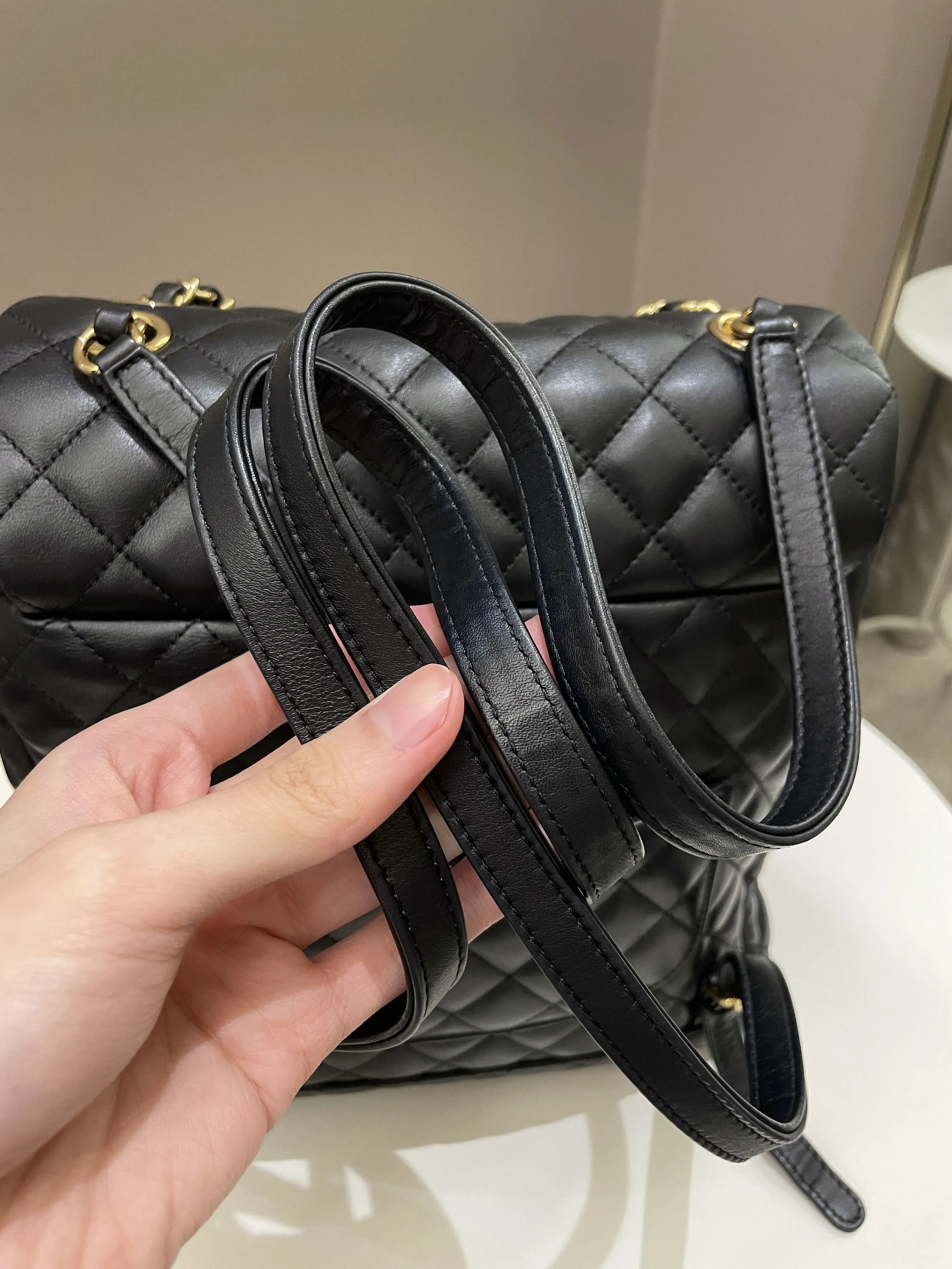 Chanel Quilted Urban Spirit Backpack Black Calfskin